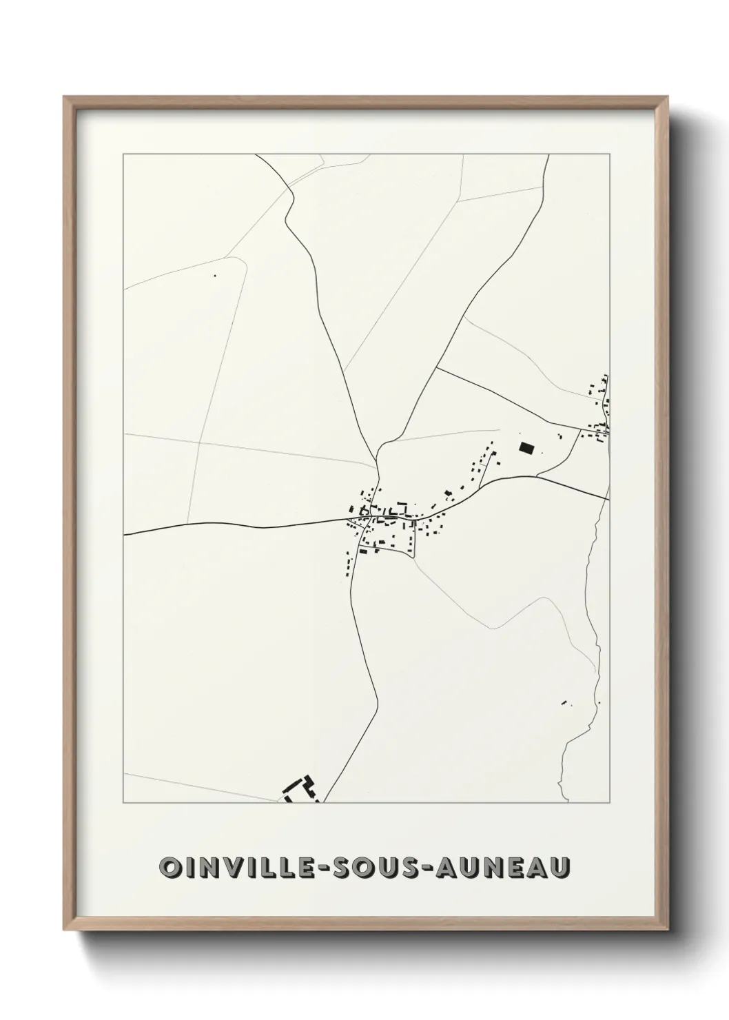 Une affiche de carte sur Oinville-sous-Auneau