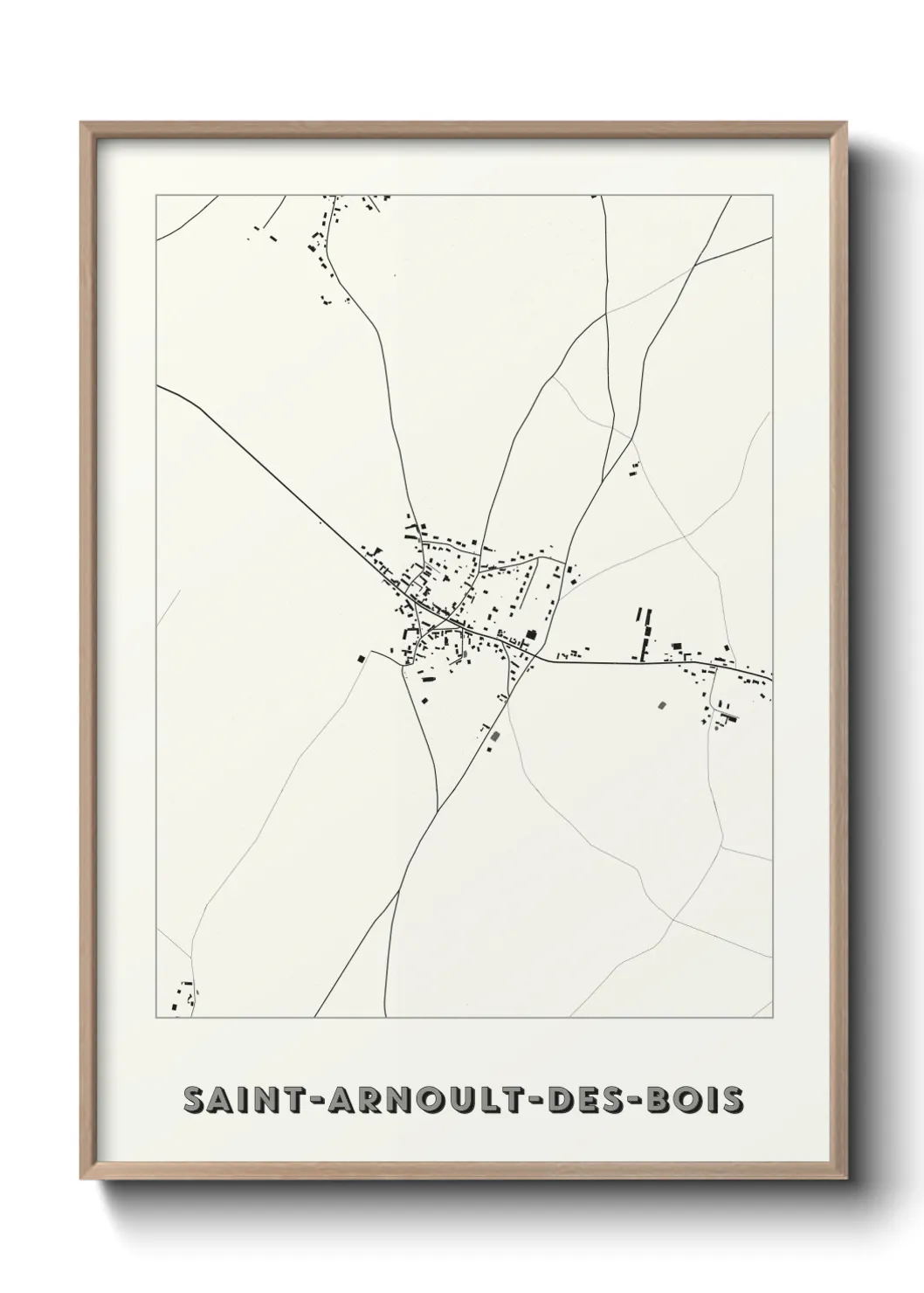 Une affiche de carte sur Saint-Arnoult-des-Bois