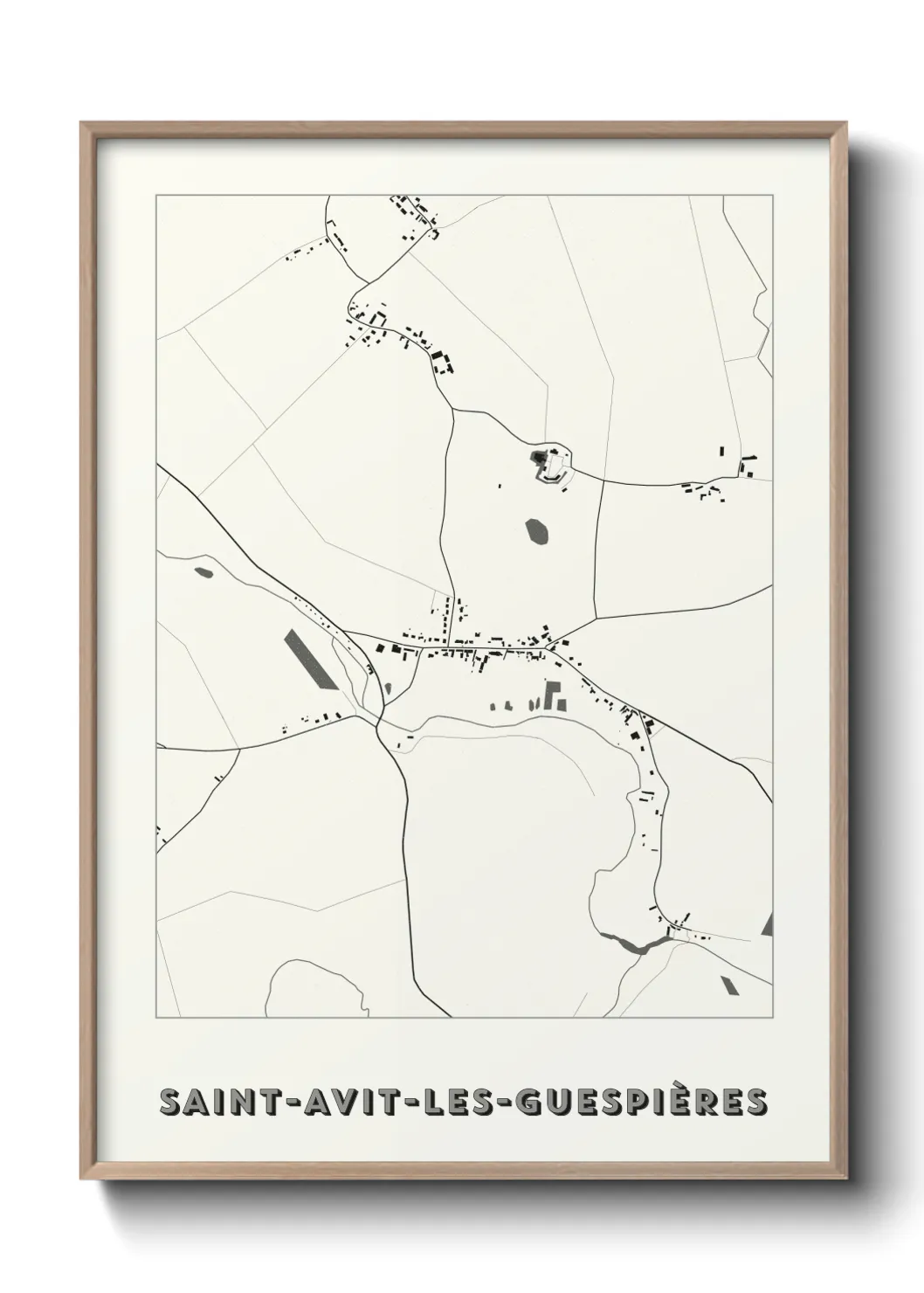 Un poster carteSaint-Avit-les-Guespières