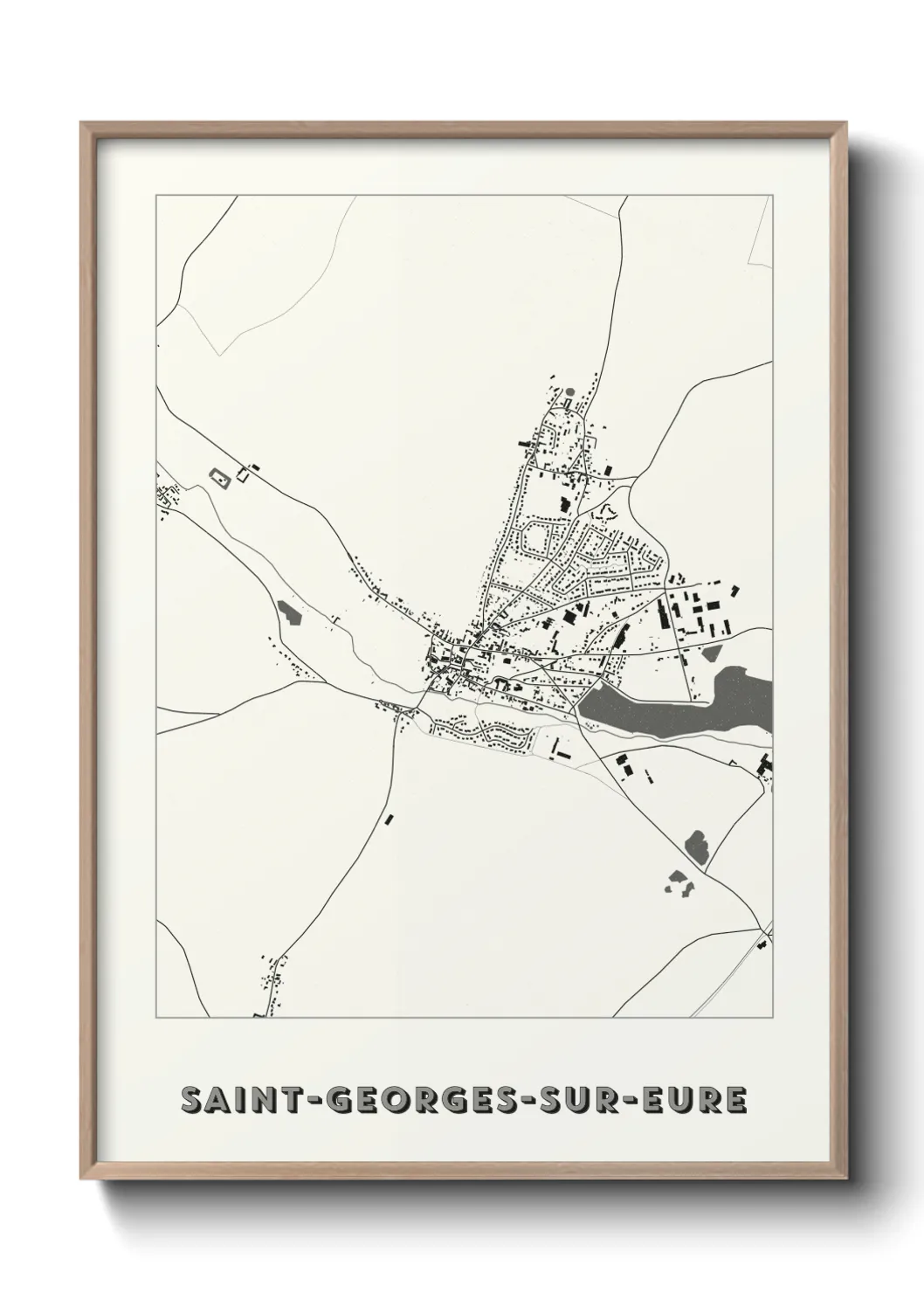Une affiche de carte sur Saint-Georges-sur-Eure