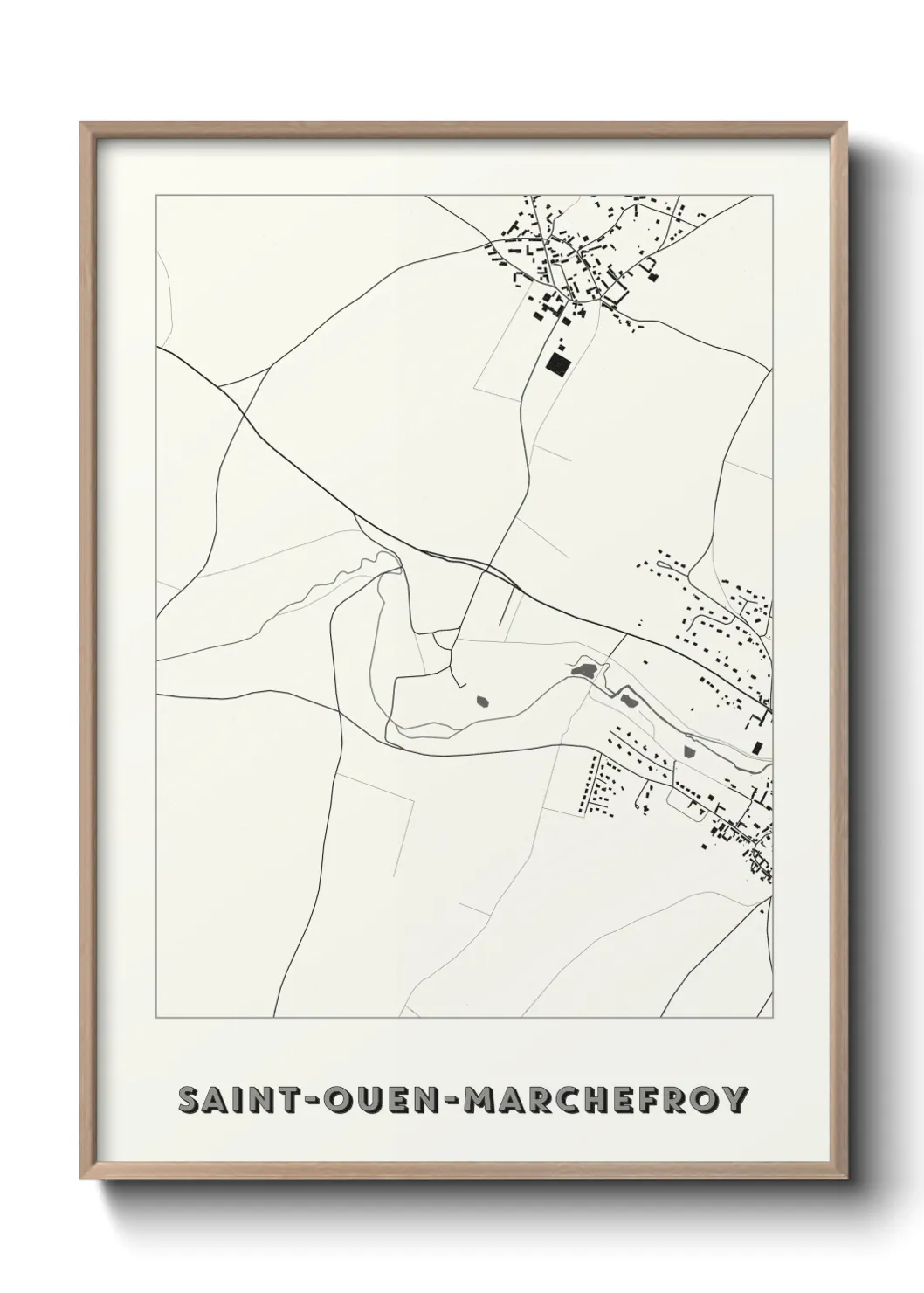 Un poster carteSaint-Ouen-Marchefroy