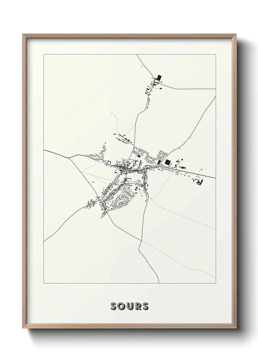 Une affiche de carte sur Sours