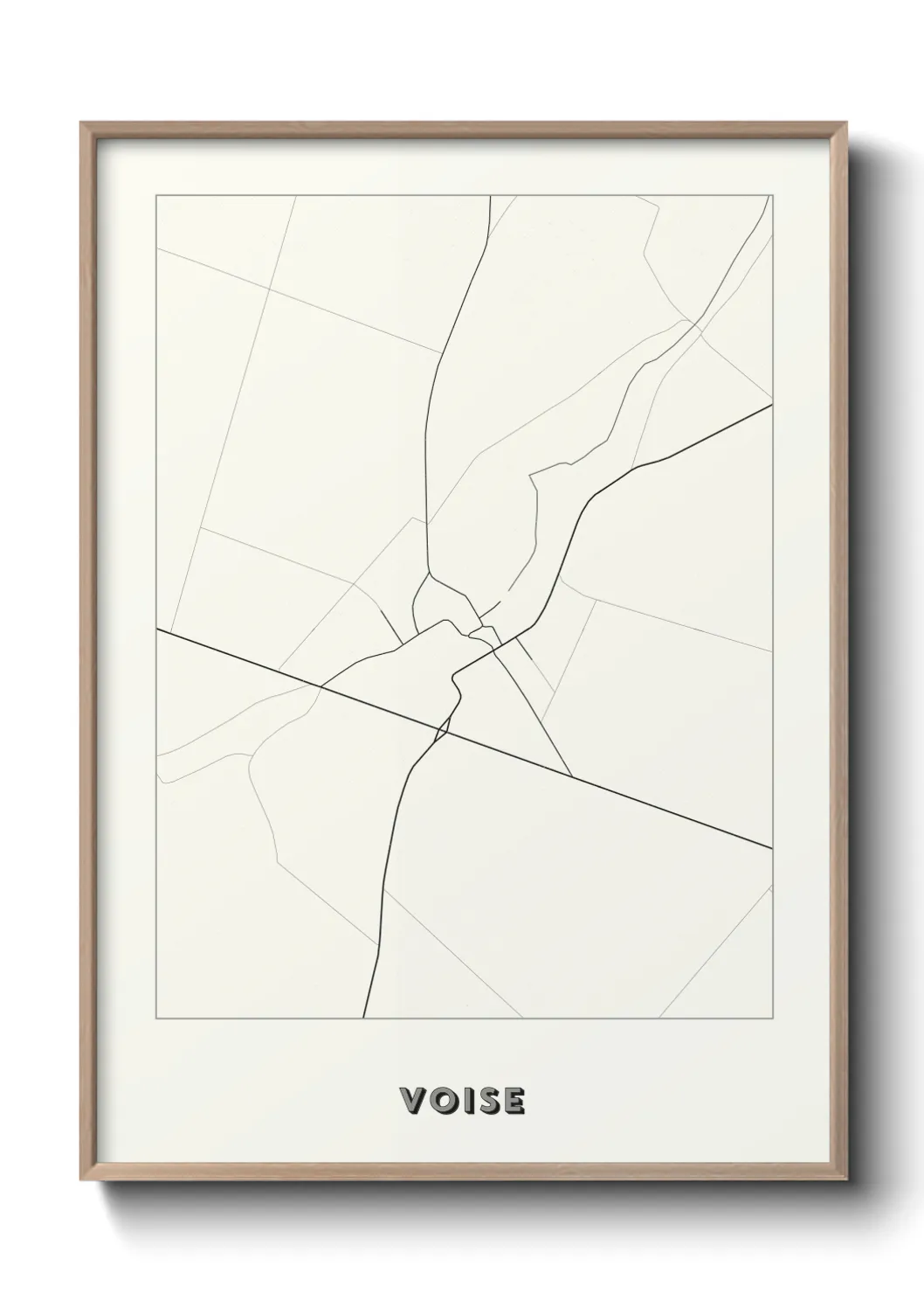 Une affiche de carte sur Voise