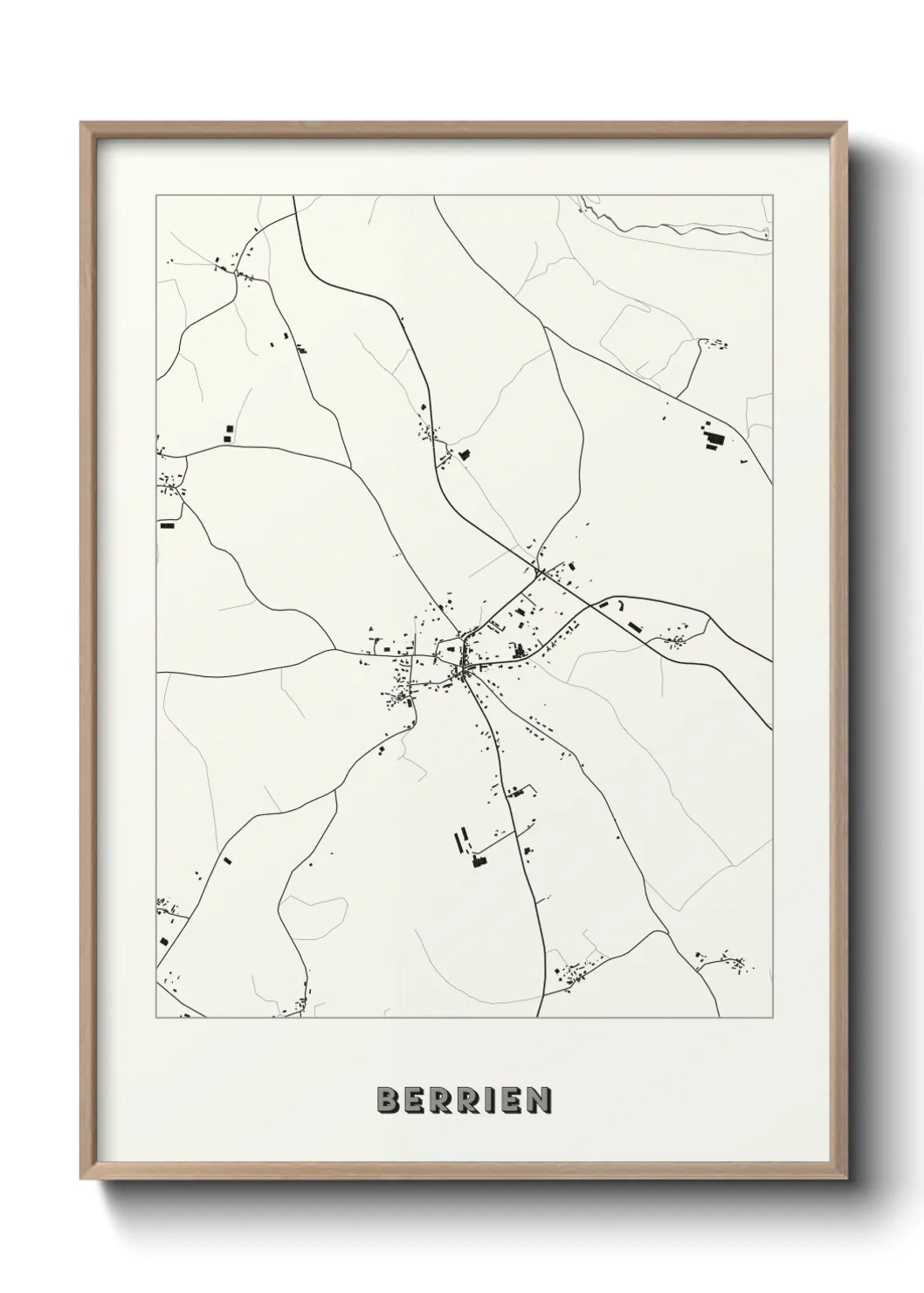 Une affiche de carte sur Berrien
