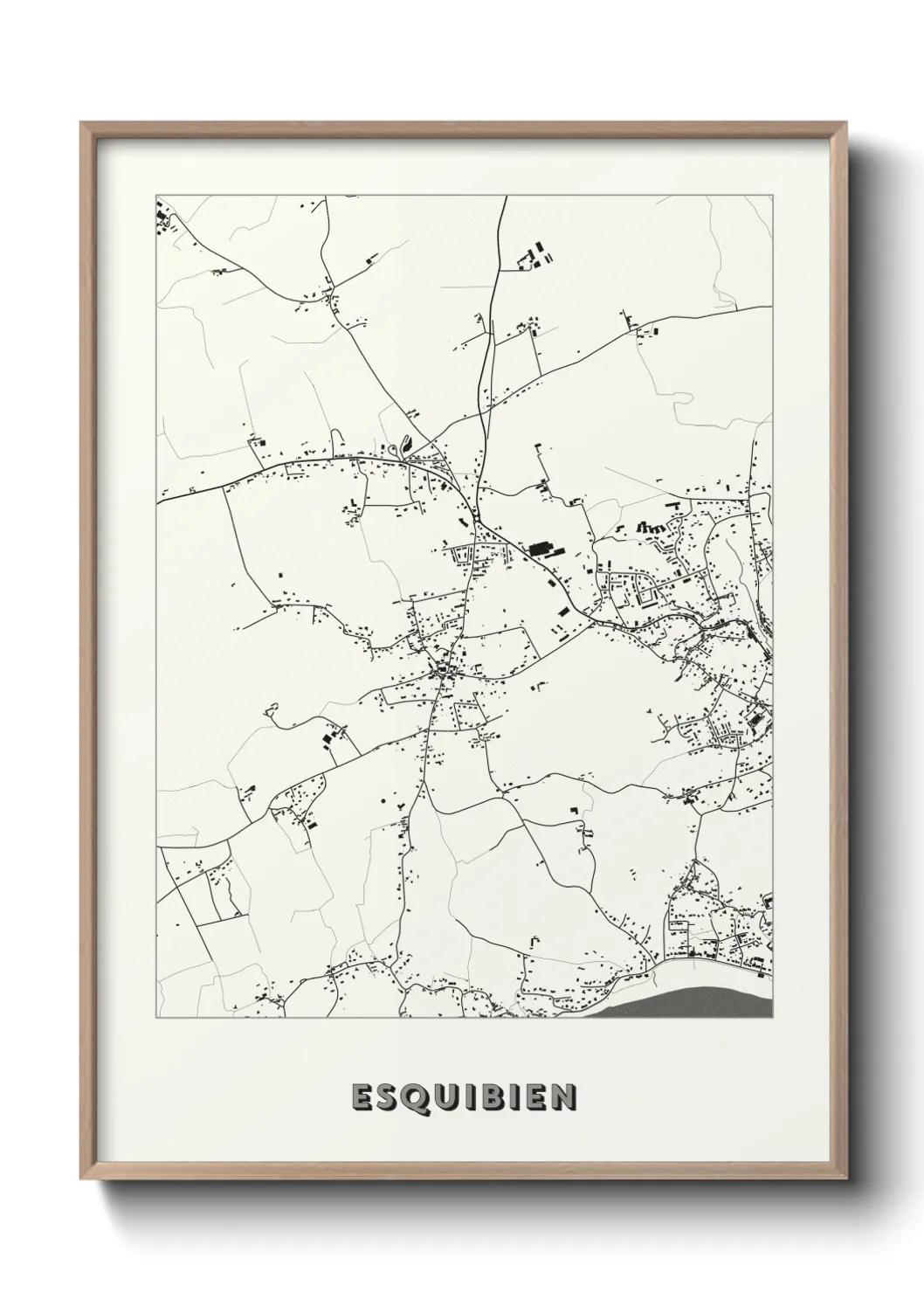 Une affiche de carte sur Esquibien