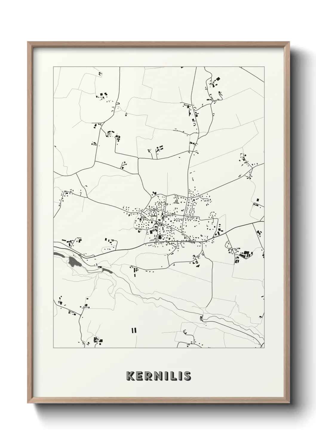 Une affiche de carte sur Kernilis