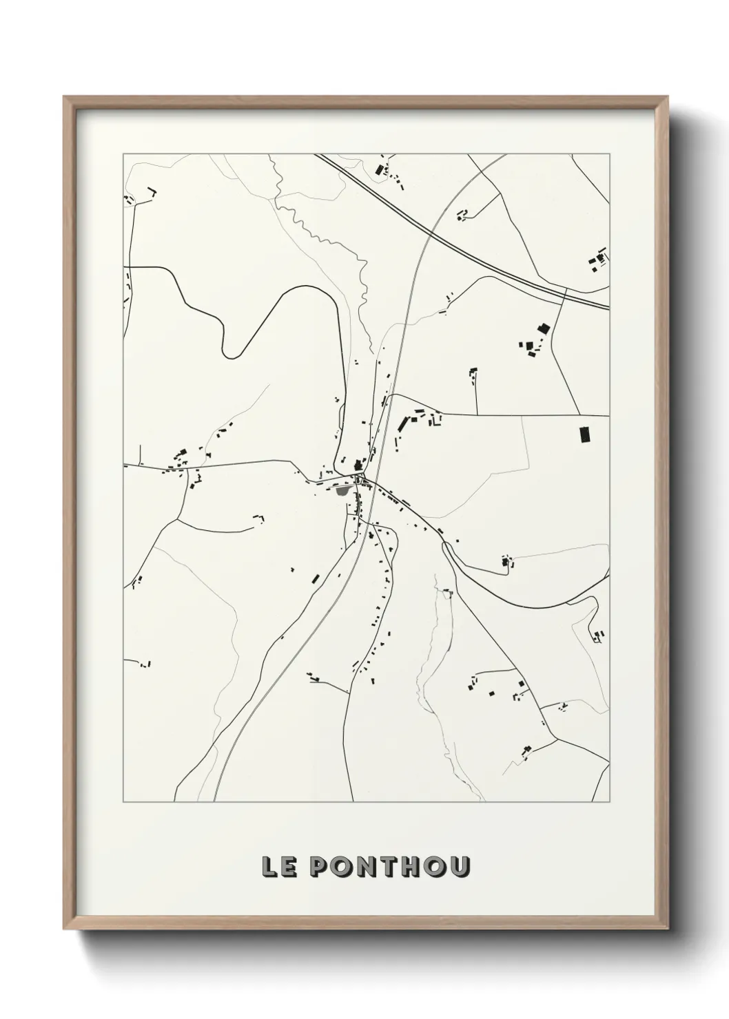 Une affiche de carte sur Le Ponthou