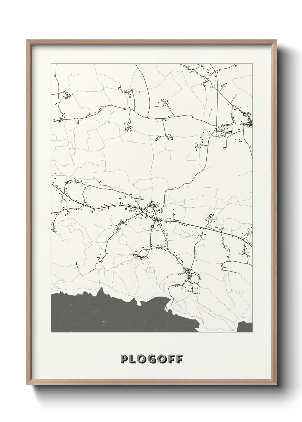 Une affiche de carte sur Plogoff