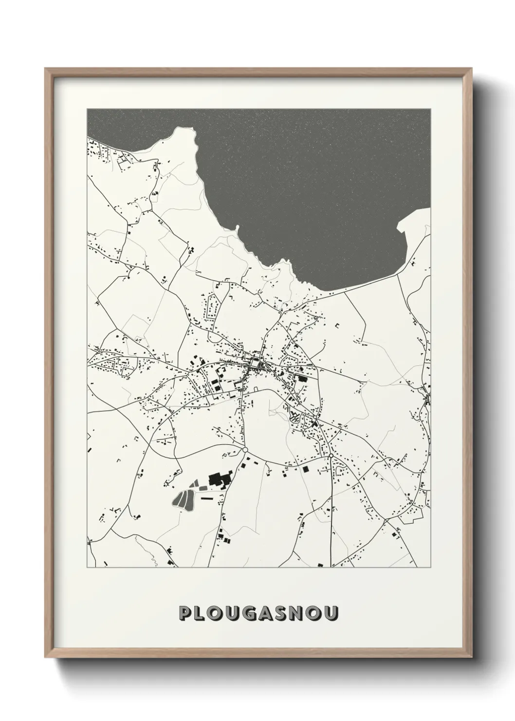 Une affiche de carte sur Plougasnou