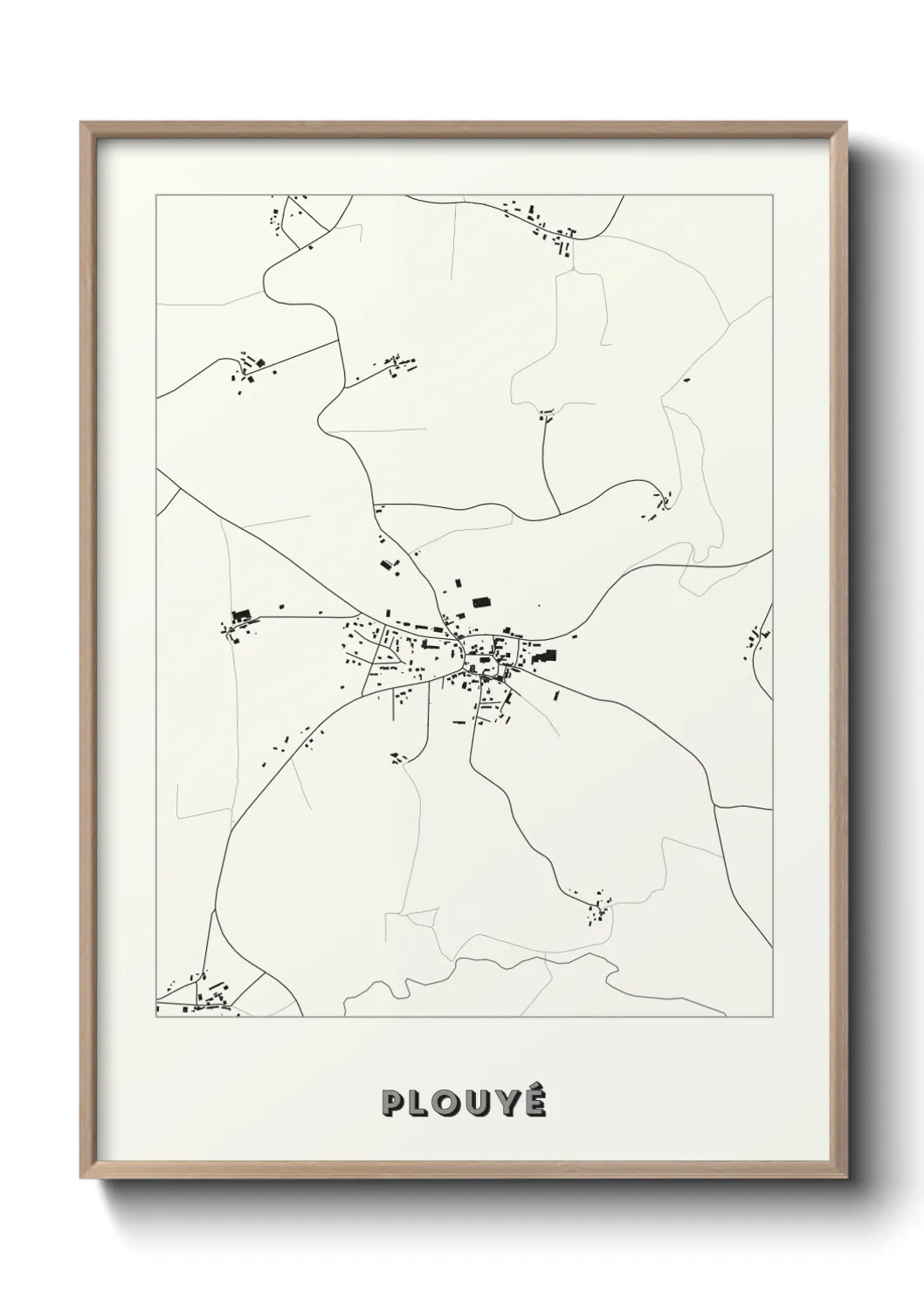 Une affiche de carte sur Plouyé