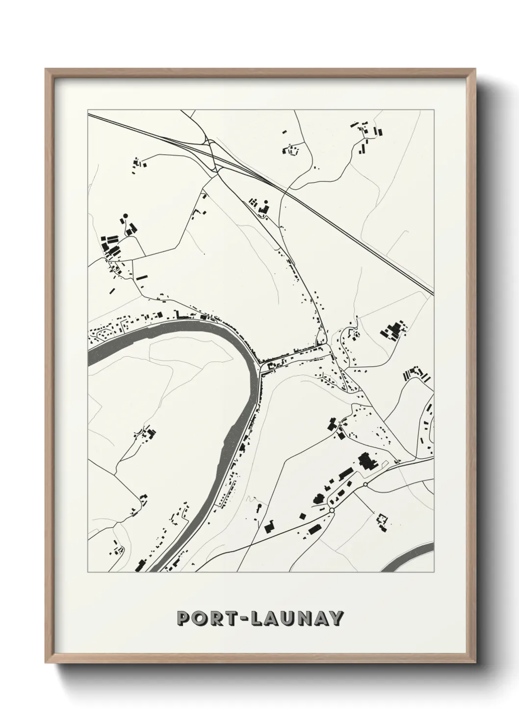 Une affiche de carte sur Port-Launay