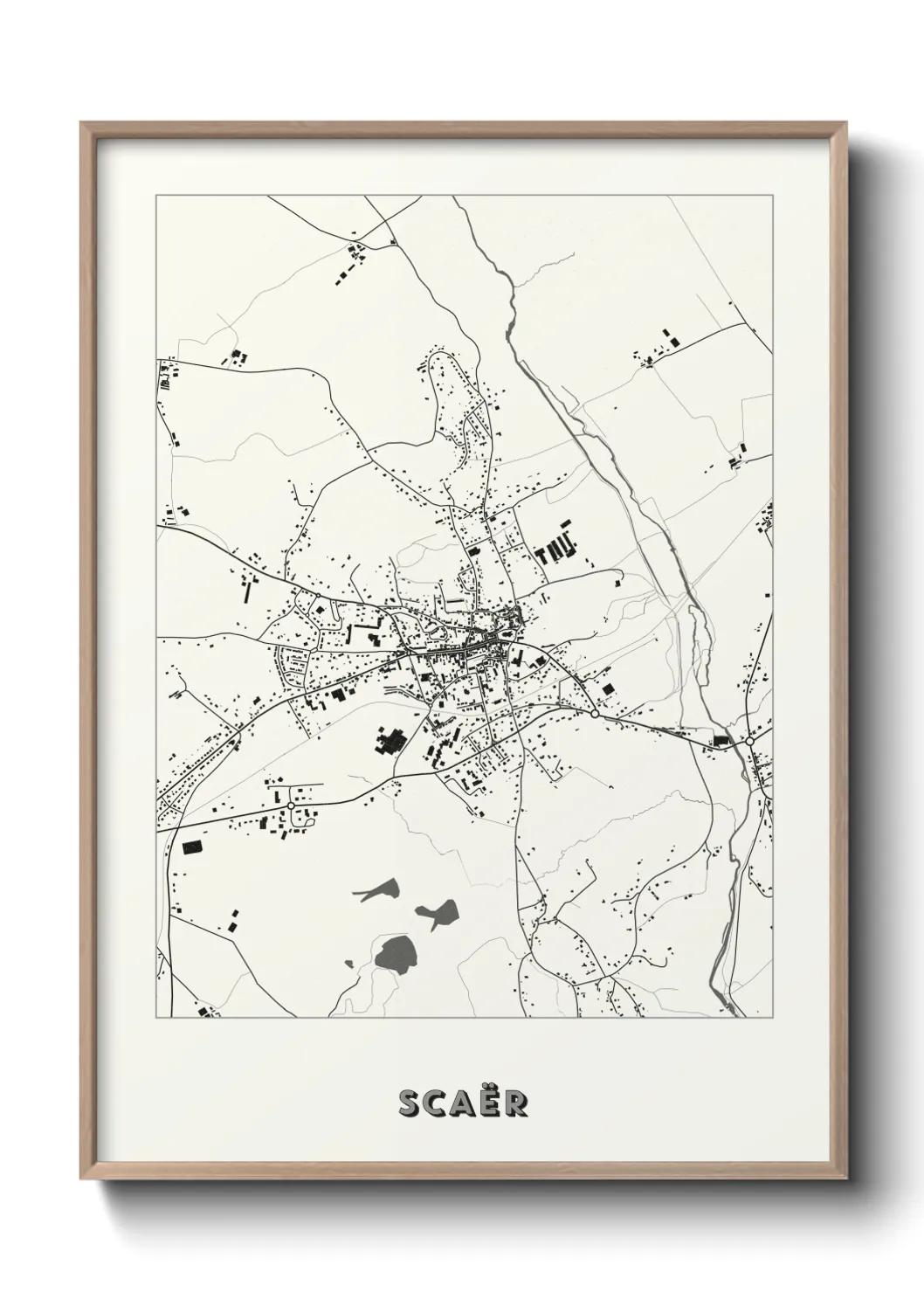 Une affiche de carte sur Scaër