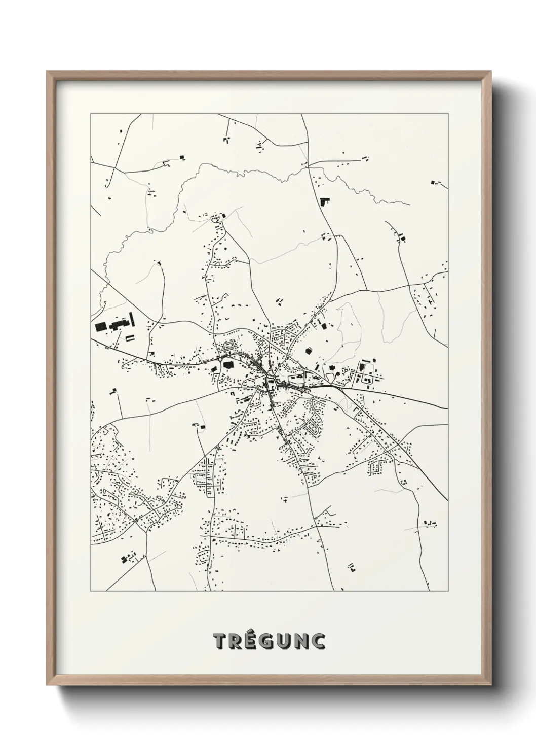 Une affiche de carte sur Trégunc