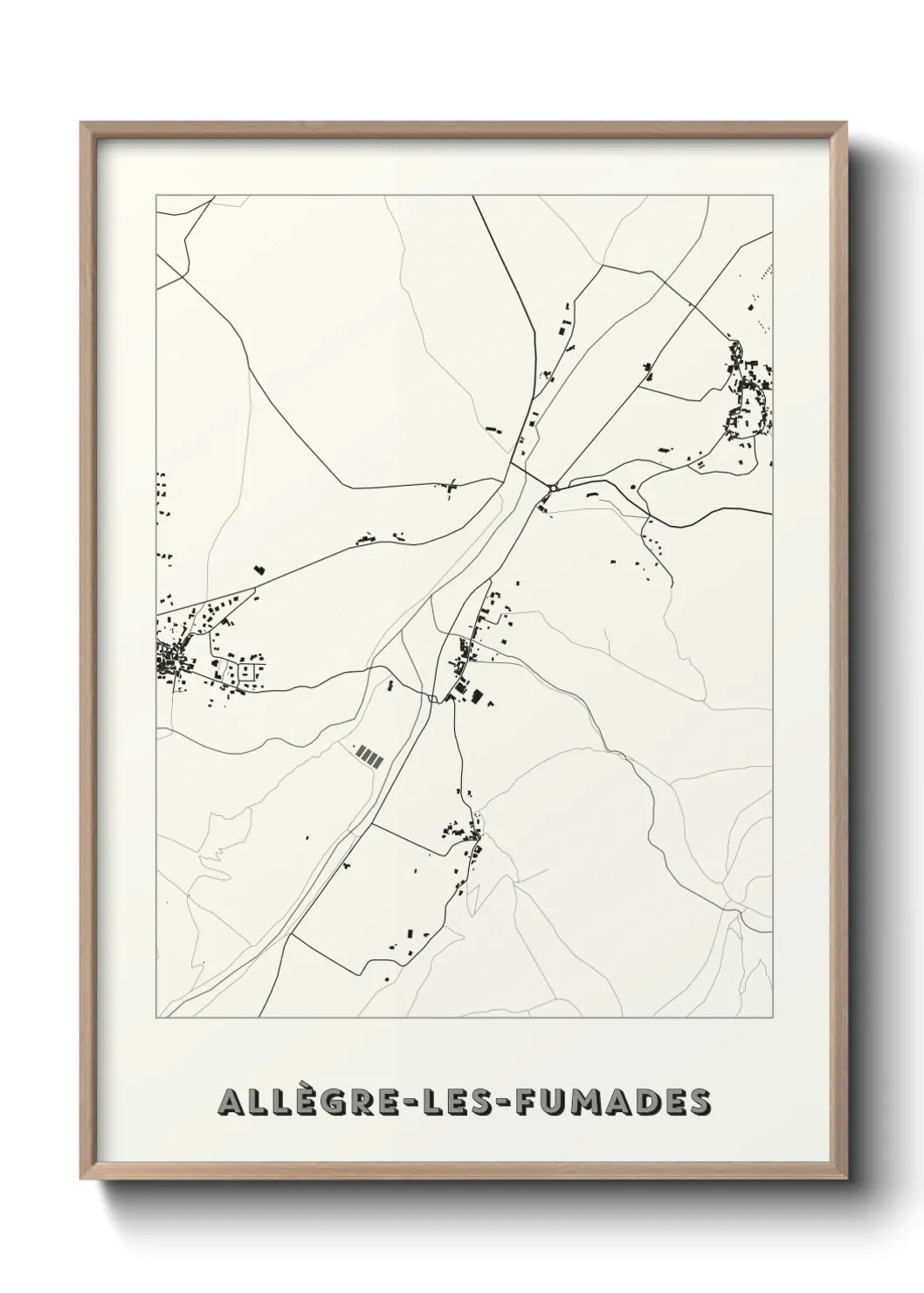 Un poster carteAllègre-les-Fumades