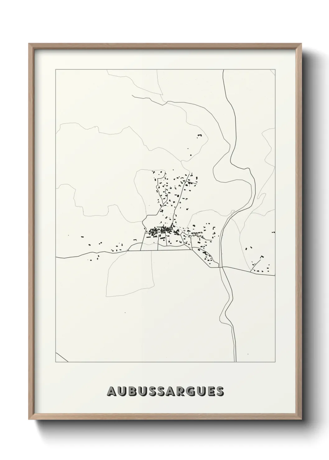 Une affiche de carte sur Aubussargues