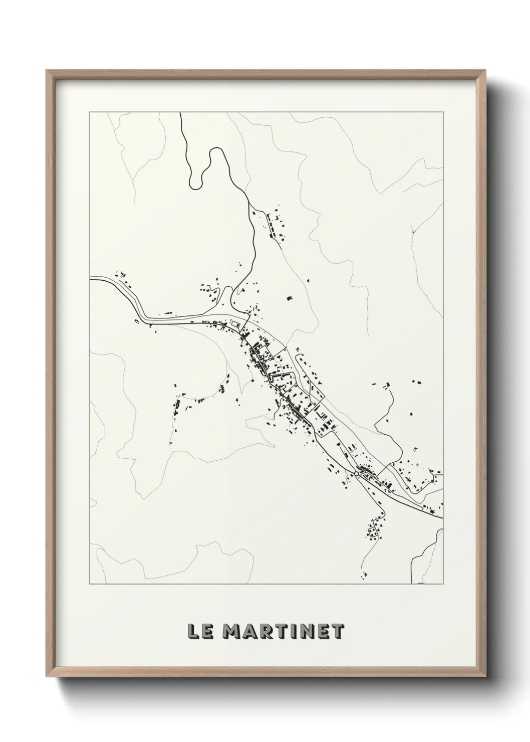 Une affiche de carte sur Le Martinet
