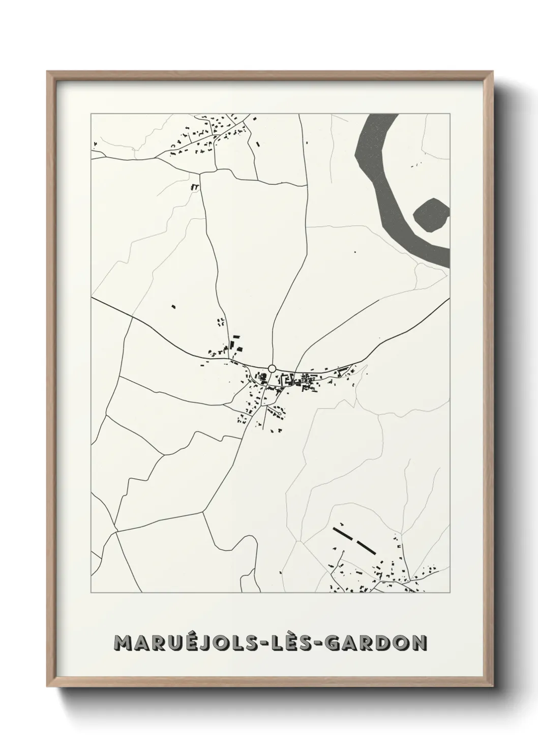 Une affiche de carte sur Maruéjols-lès-Gardon