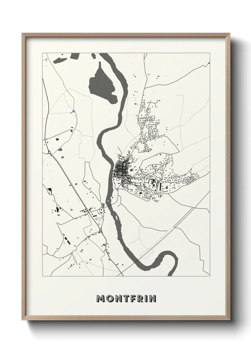 Une affiche de carte sur Montfrin