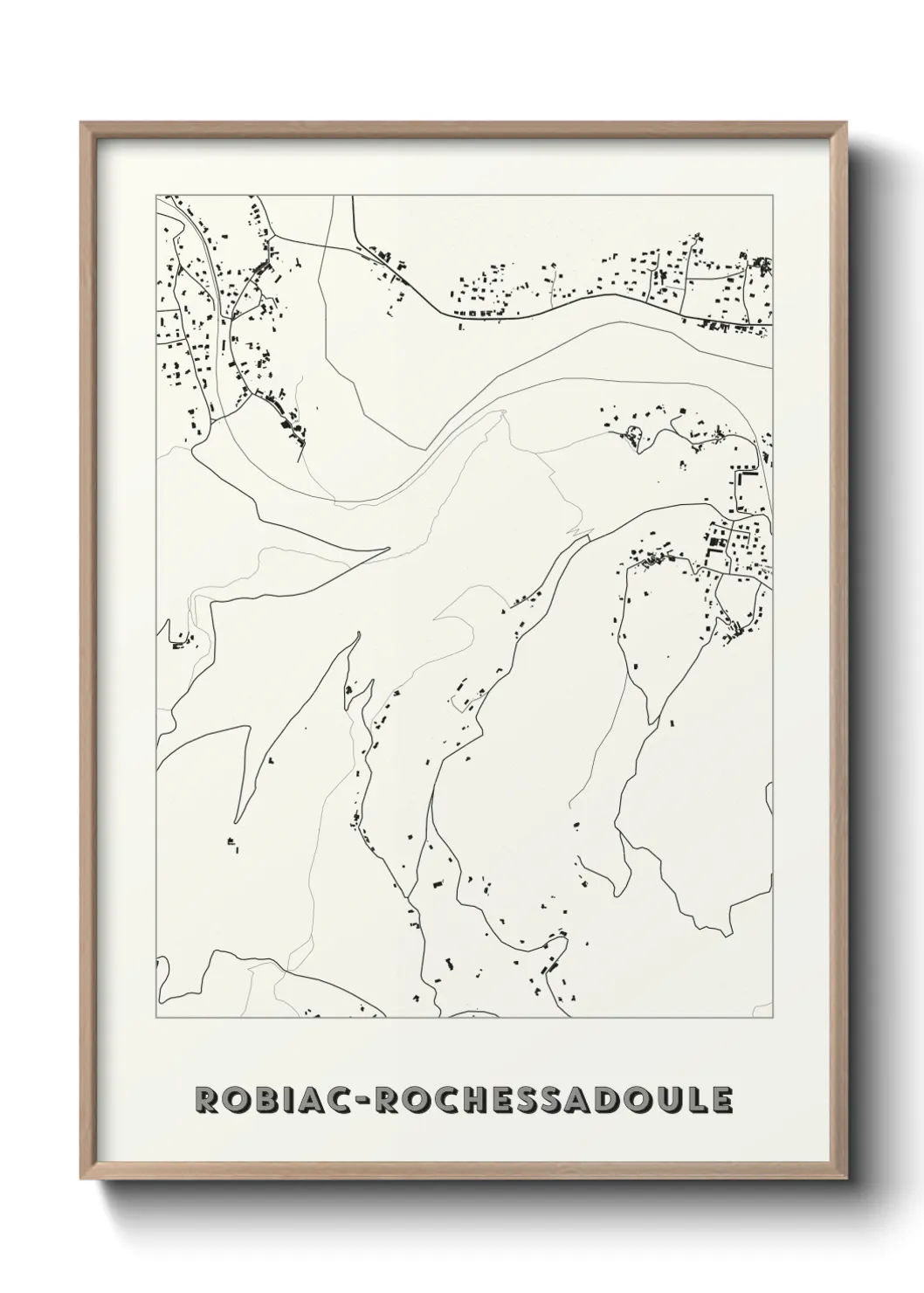 Une affiche de carte sur Robiac-Rochessadoule