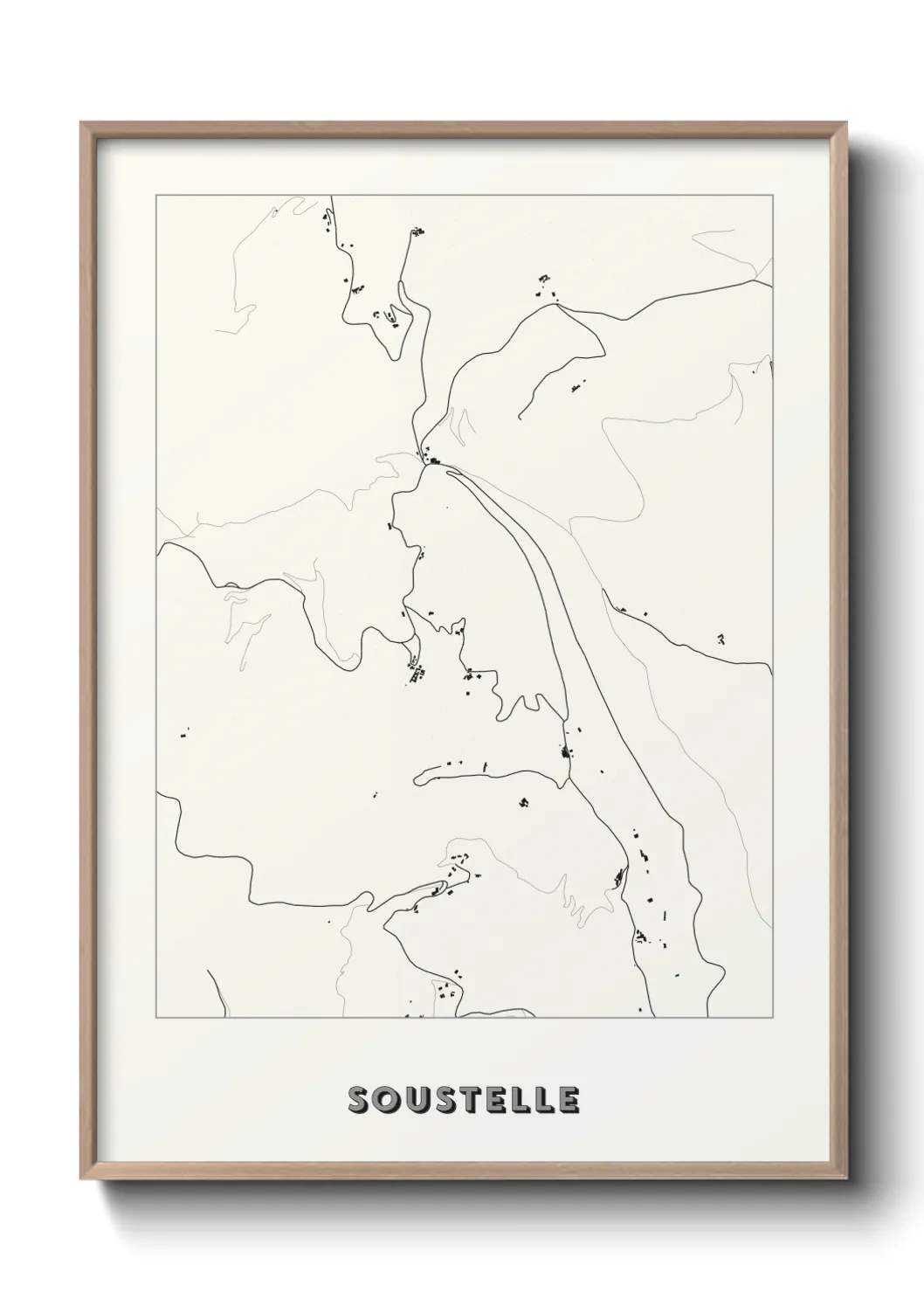 Une affiche de carte sur Soustelle