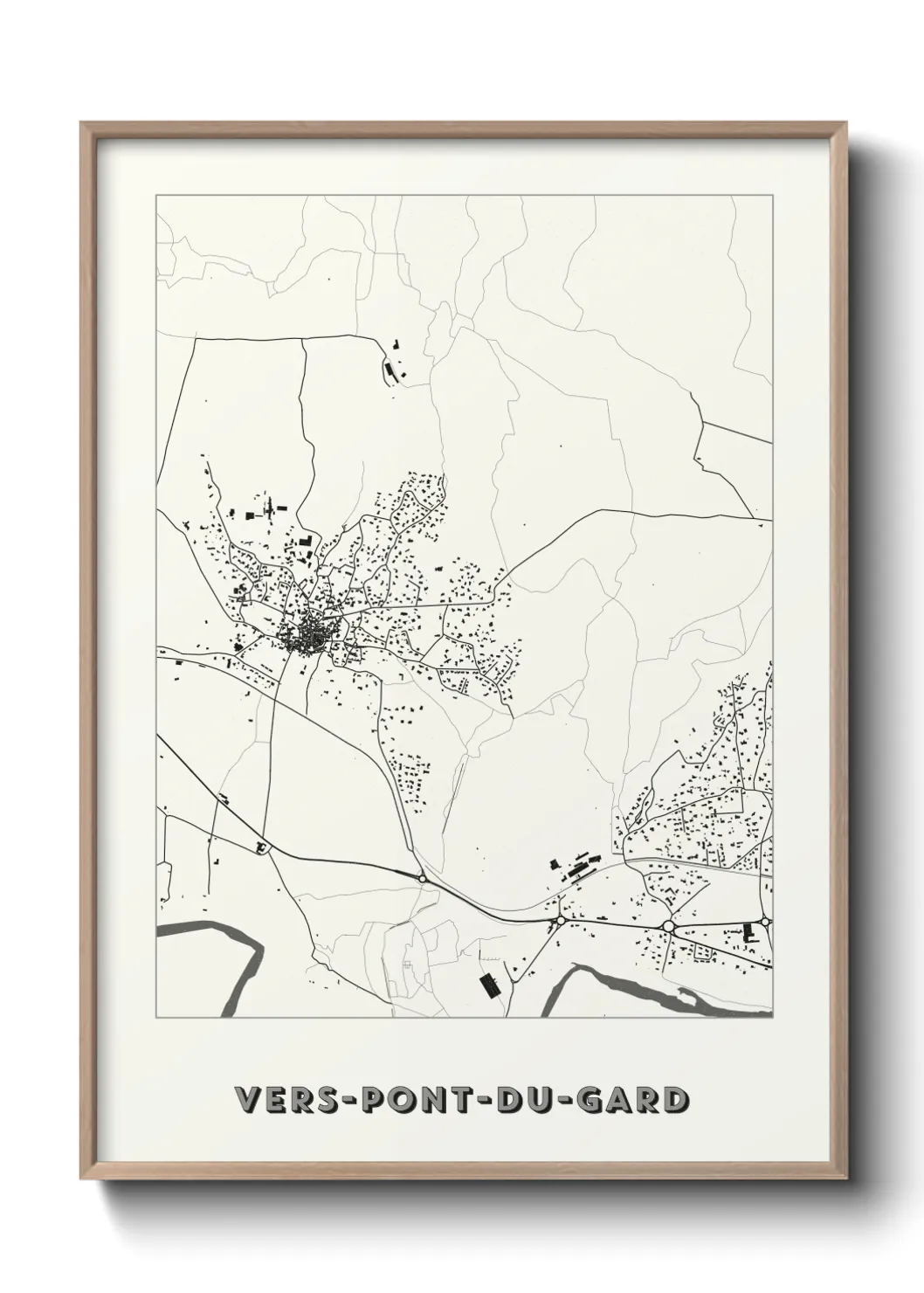 Une affiche de carte sur Vers-Pont-du-Gard