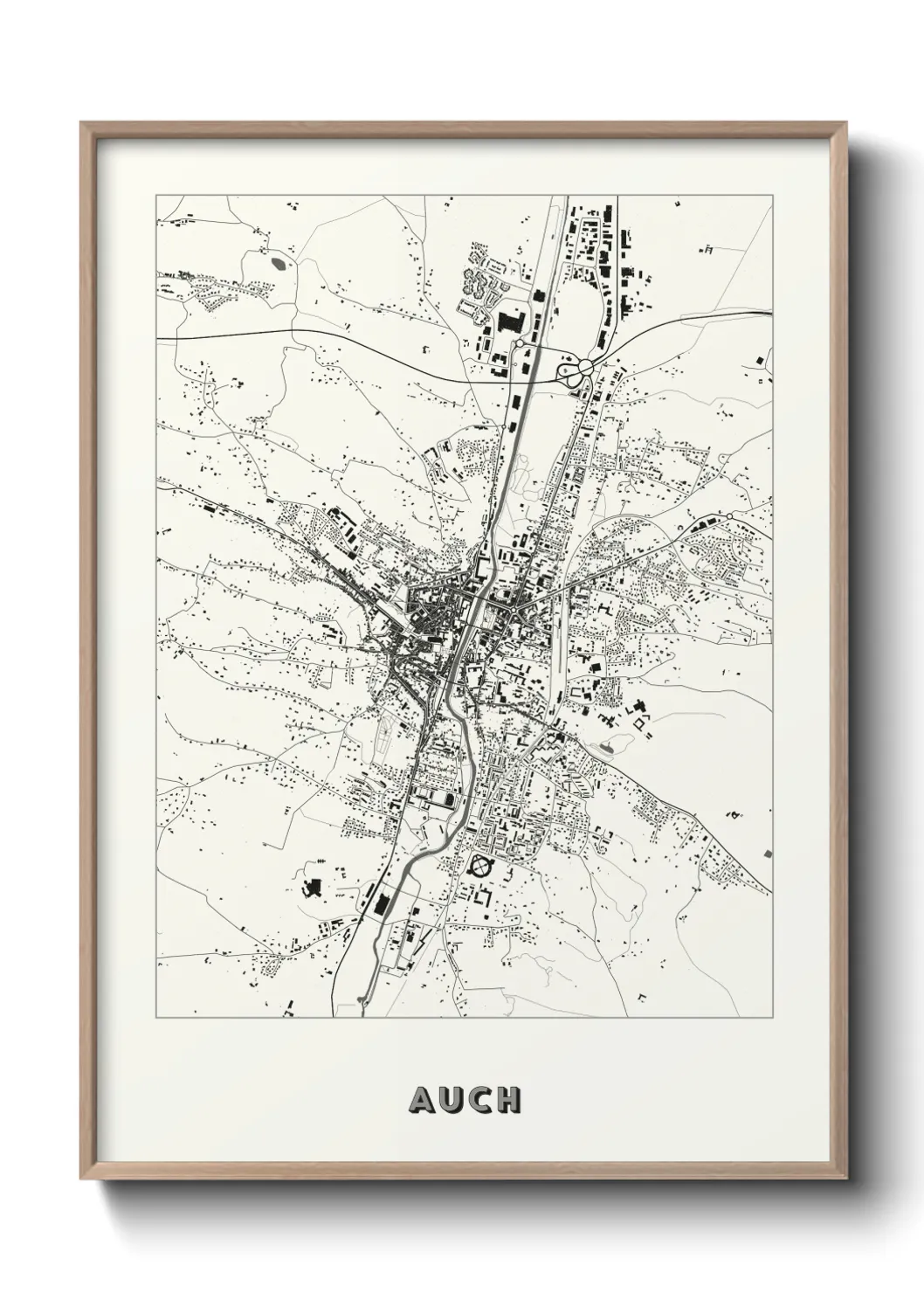 Une affiche de carte sur Auch