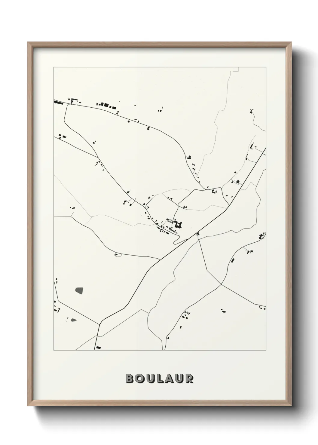 Une affiche de carte sur Boulaur
