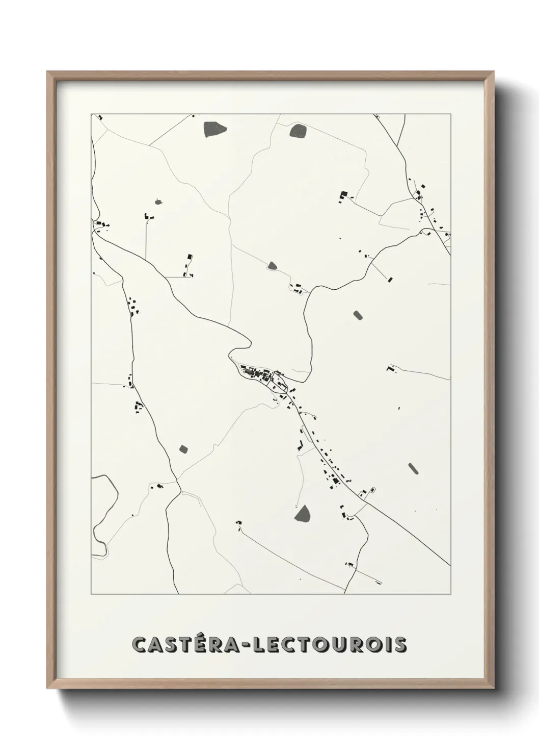 Une affiche de carte sur Castéra-Lectourois