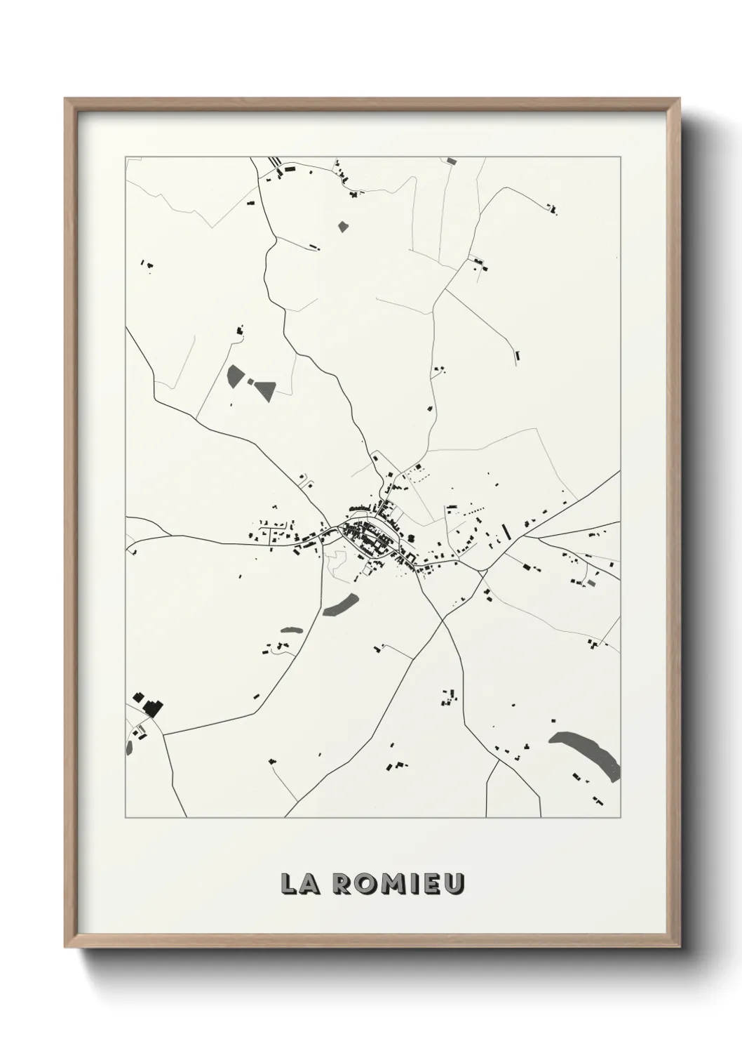 Une affiche de carte sur La Romieu