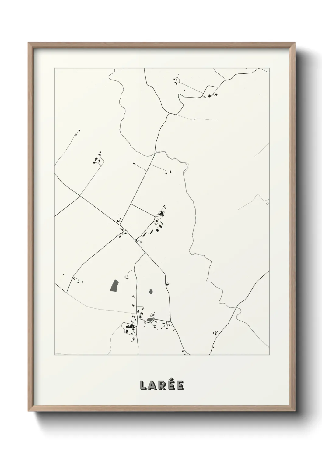 Une affiche de carte sur Larée