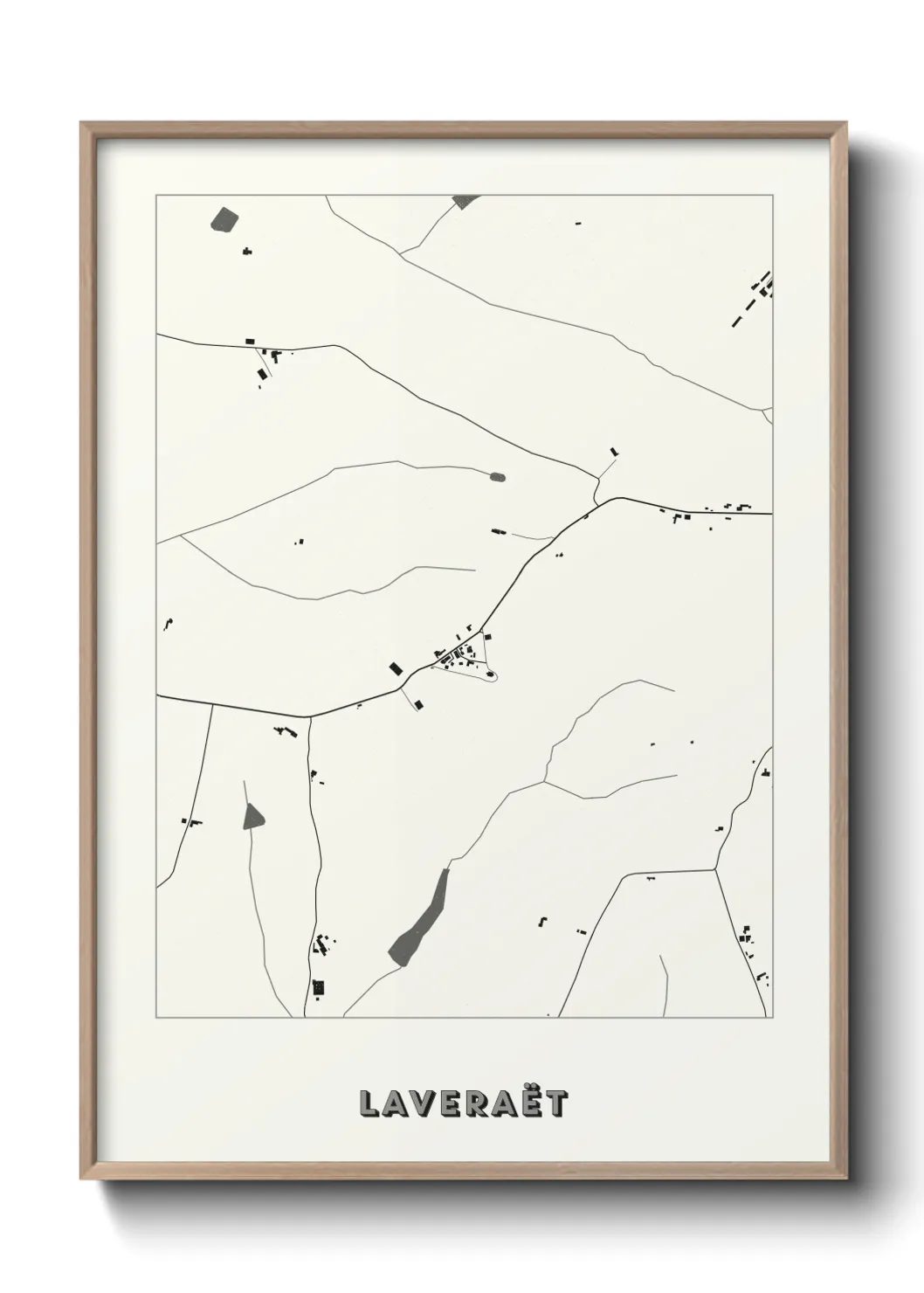 Une affiche de carte sur Laveraët