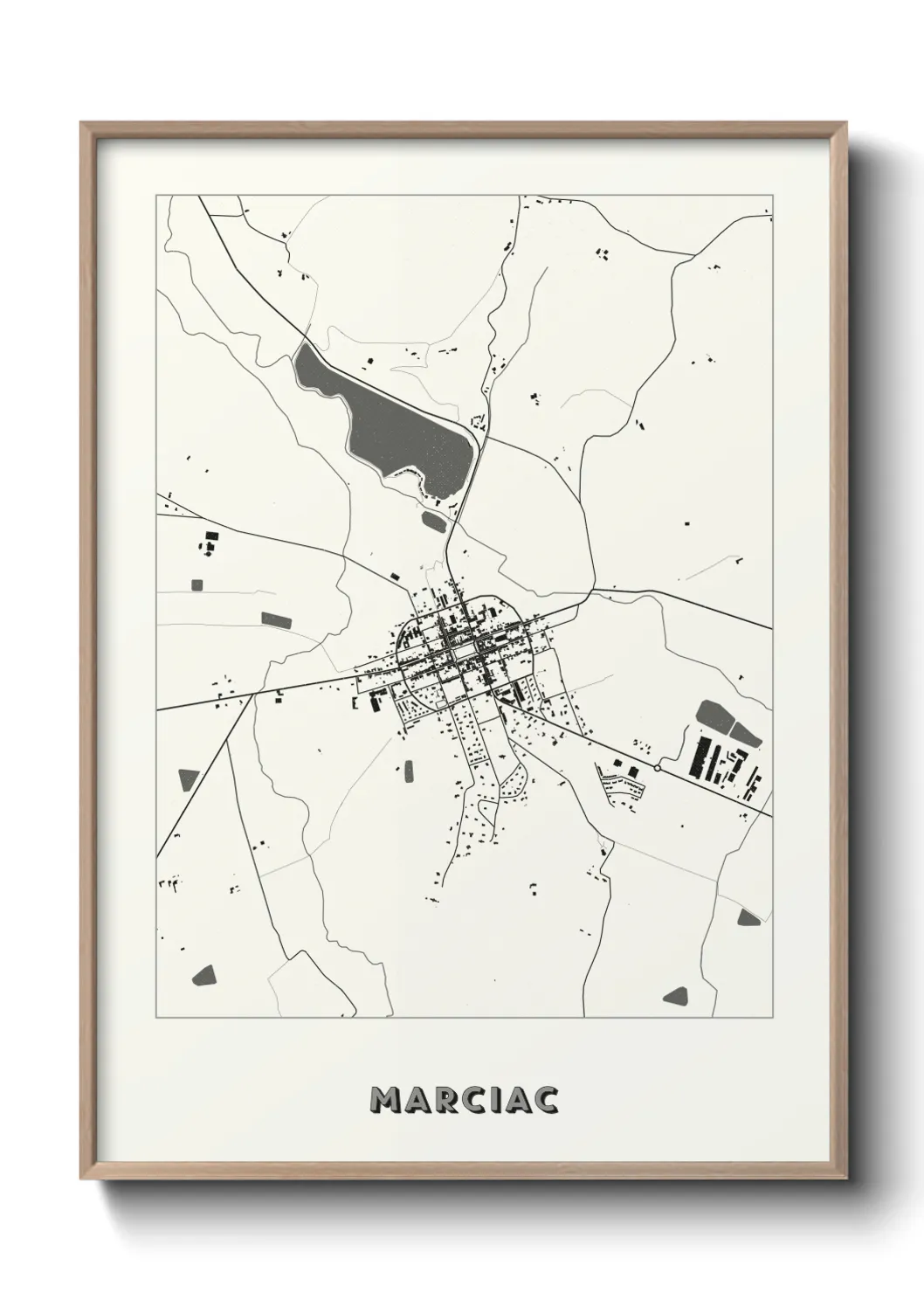 Une affiche de carte sur Marciac