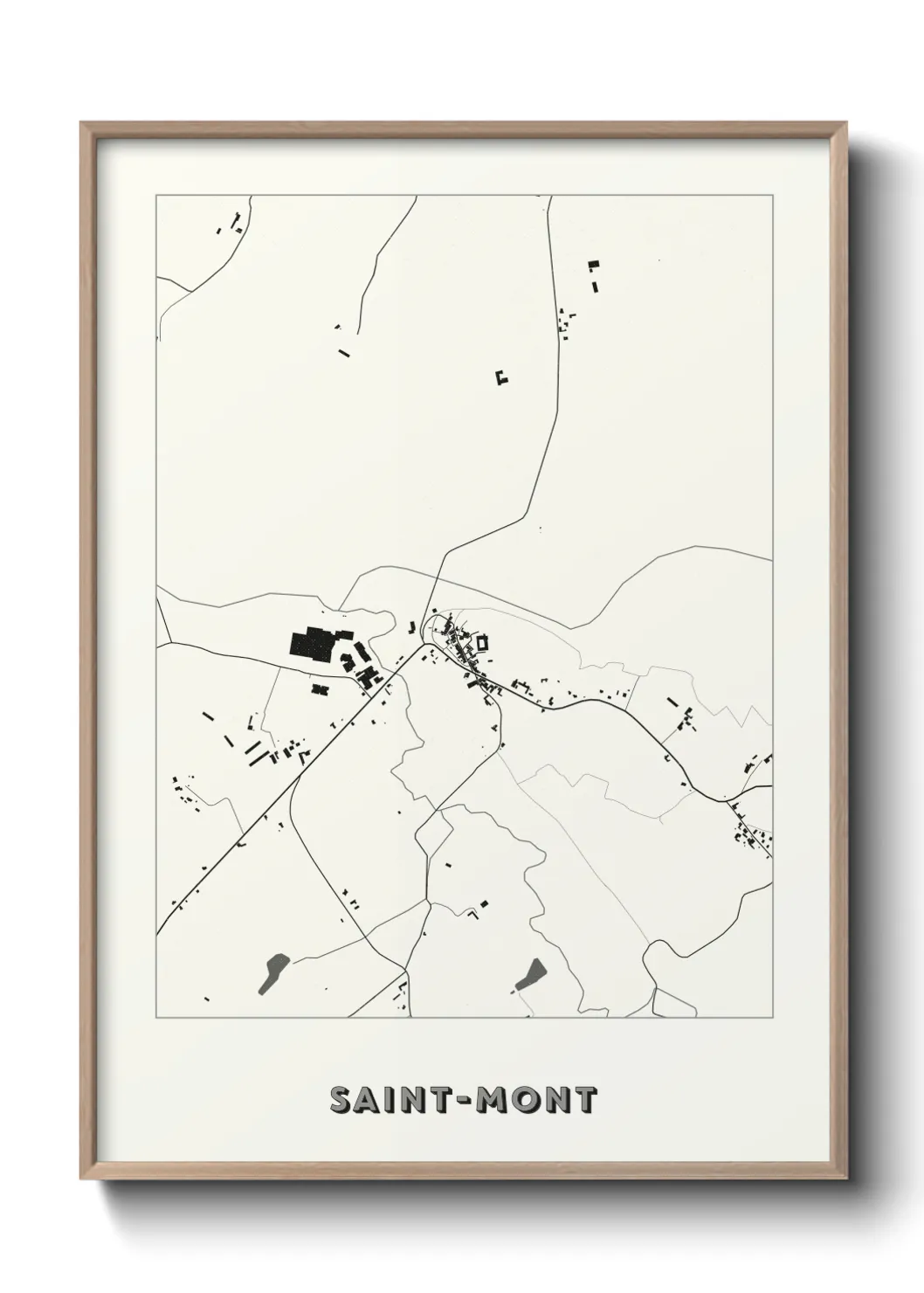 Une affiche de carte sur Saint-Mont