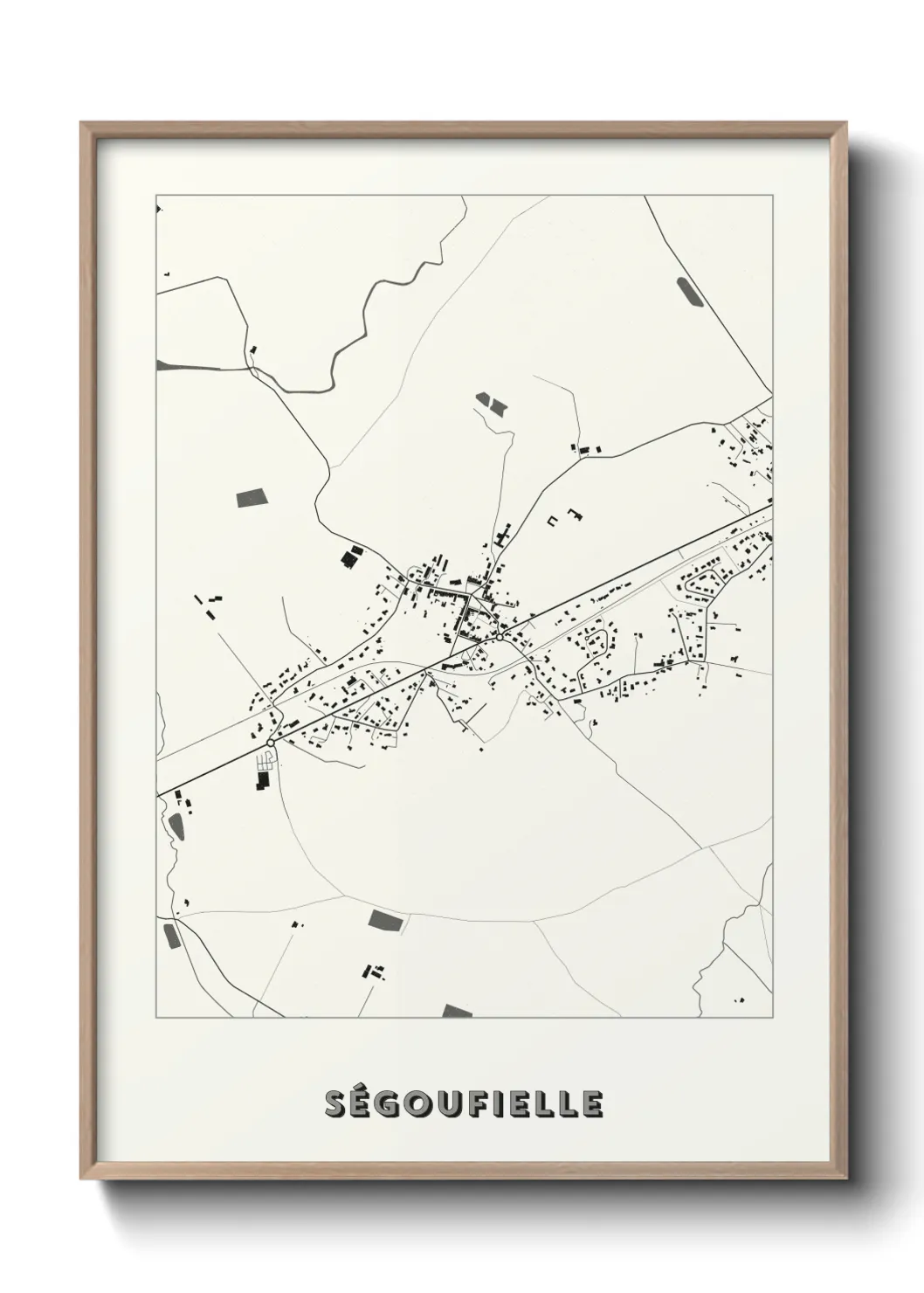 Une affiche de carte sur Ségoufielle