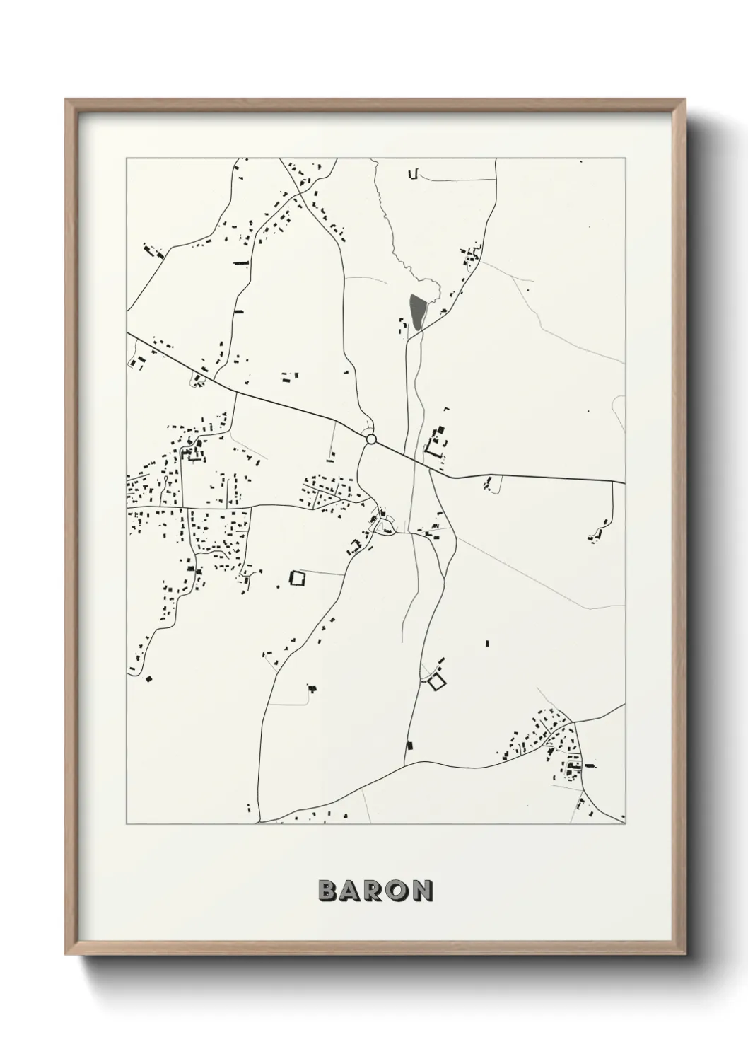 Une affiche de carte sur Baron