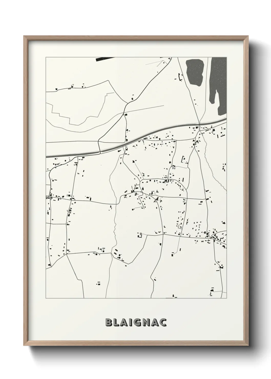 Une affiche de carte sur Blaignac