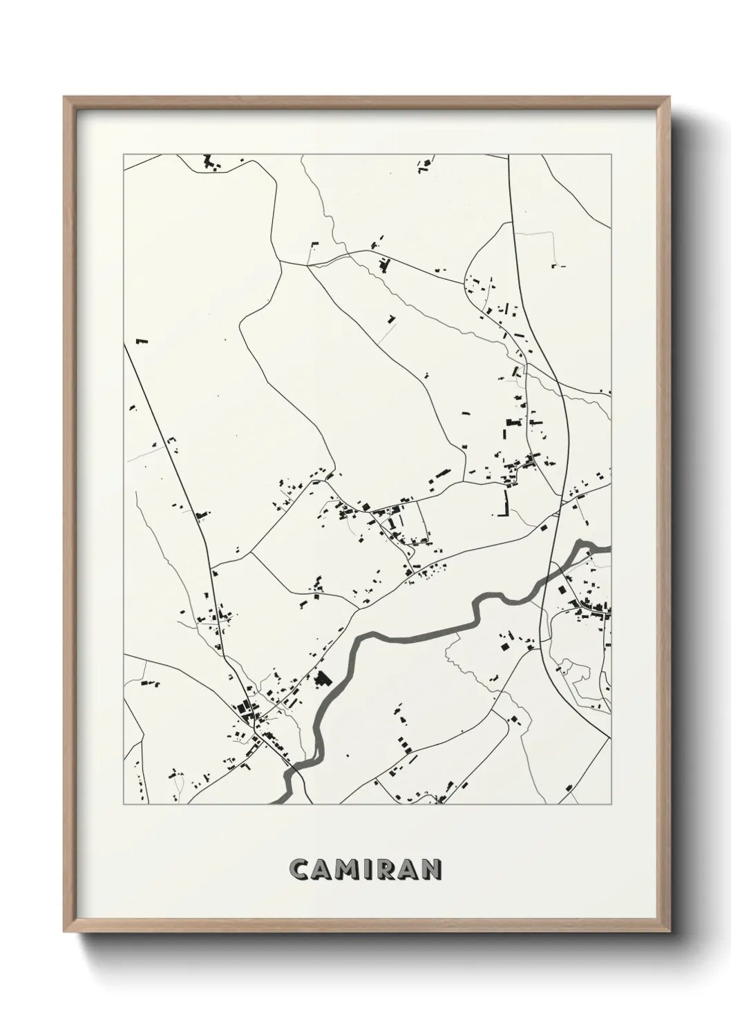 Une affiche de carte sur Camiran
