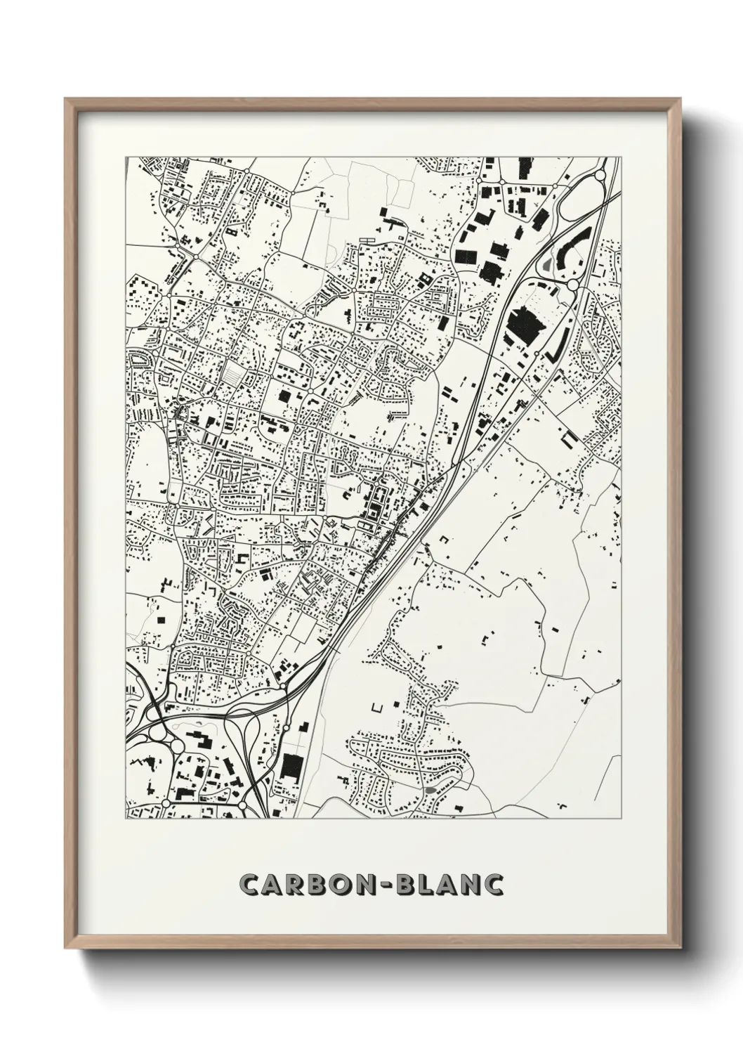 Une affiche de carte sur Carbon-Blanc