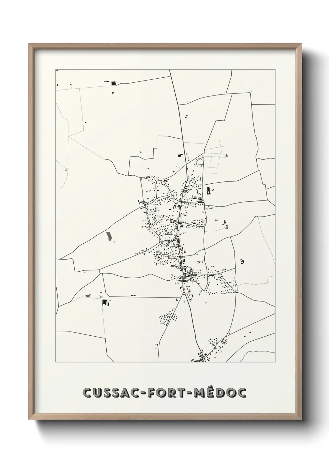 Un poster carteCussac-Fort-Médoc