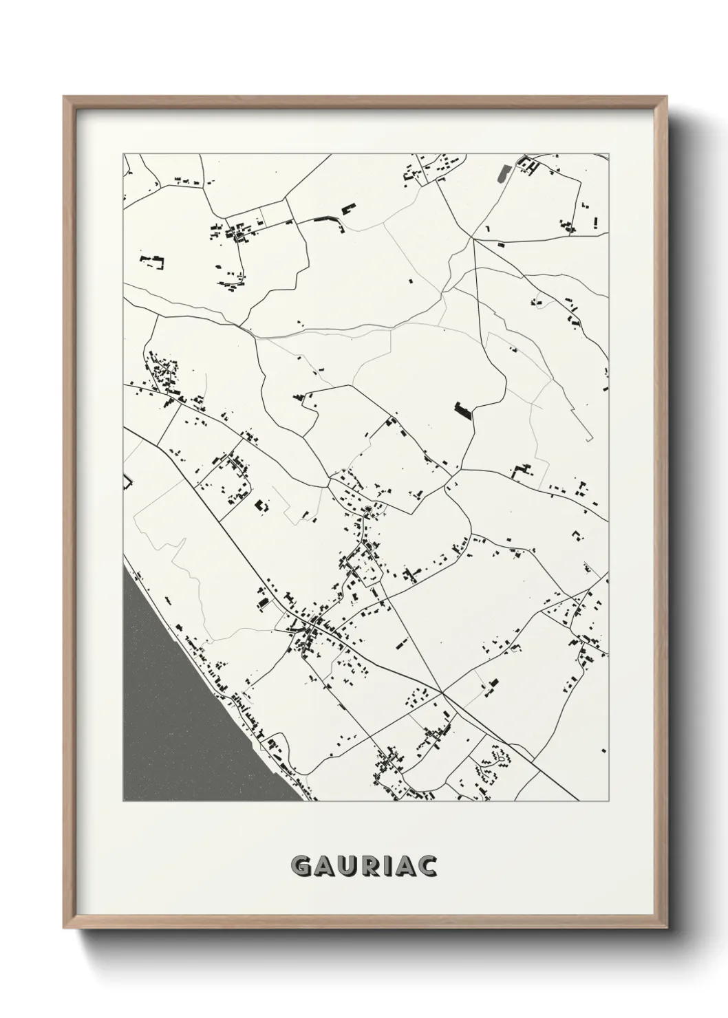 Une affiche de carte sur Gauriac