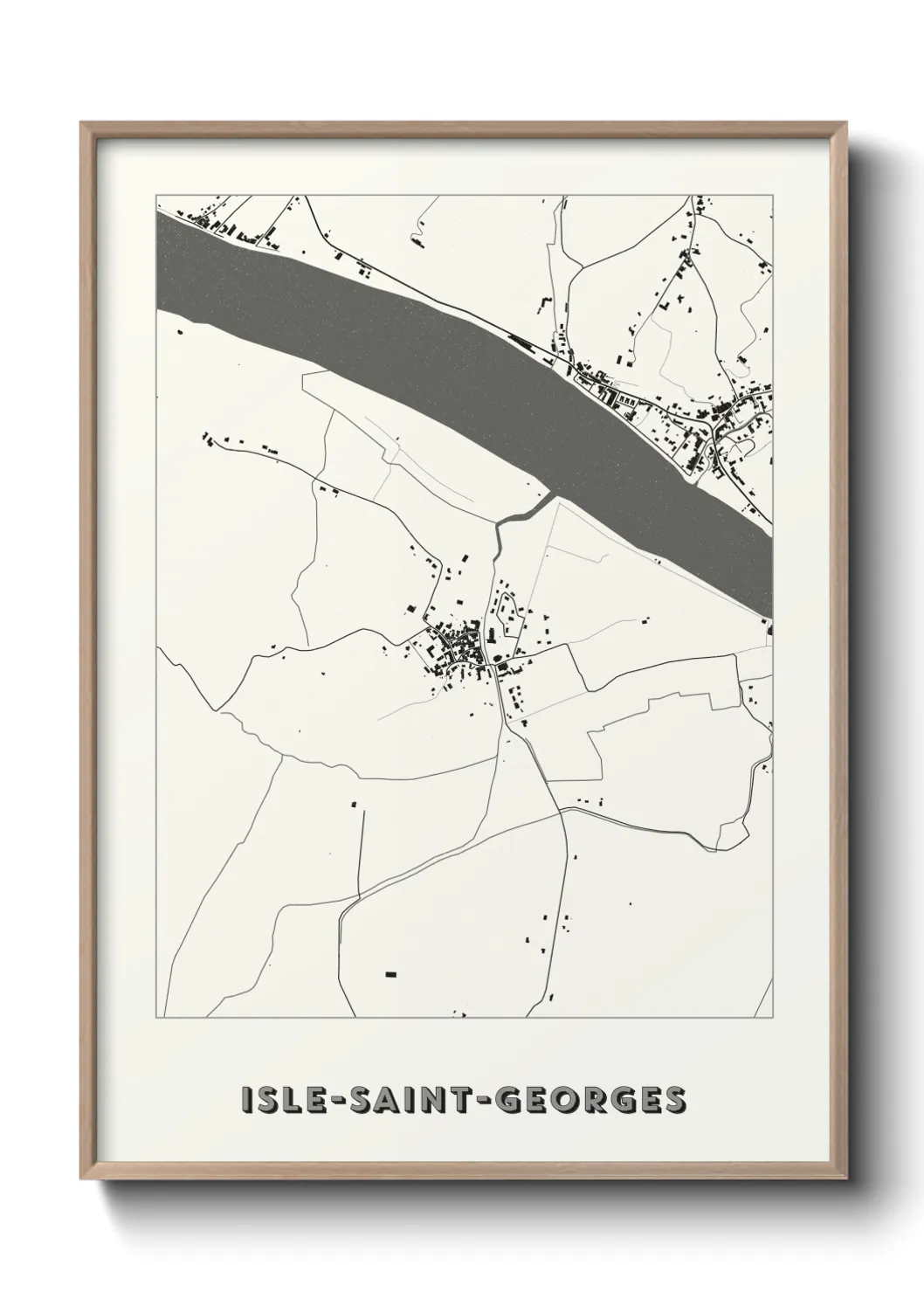 Une affiche de carte sur Isle-Saint-Georges