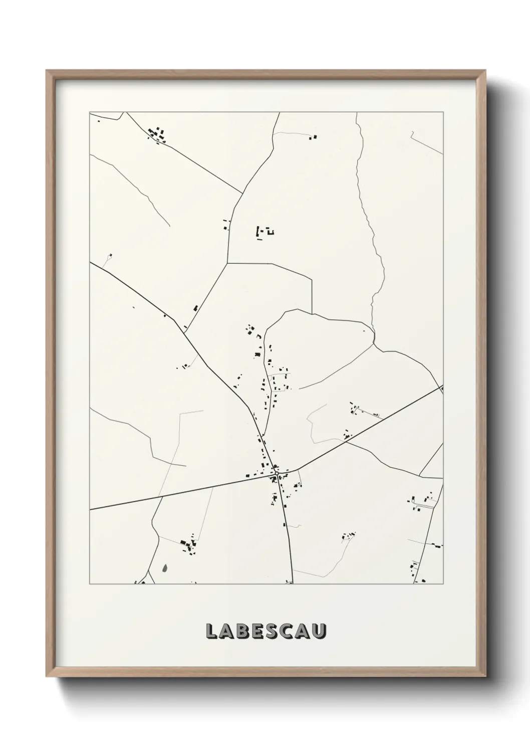 Une affiche de carte sur Labescau