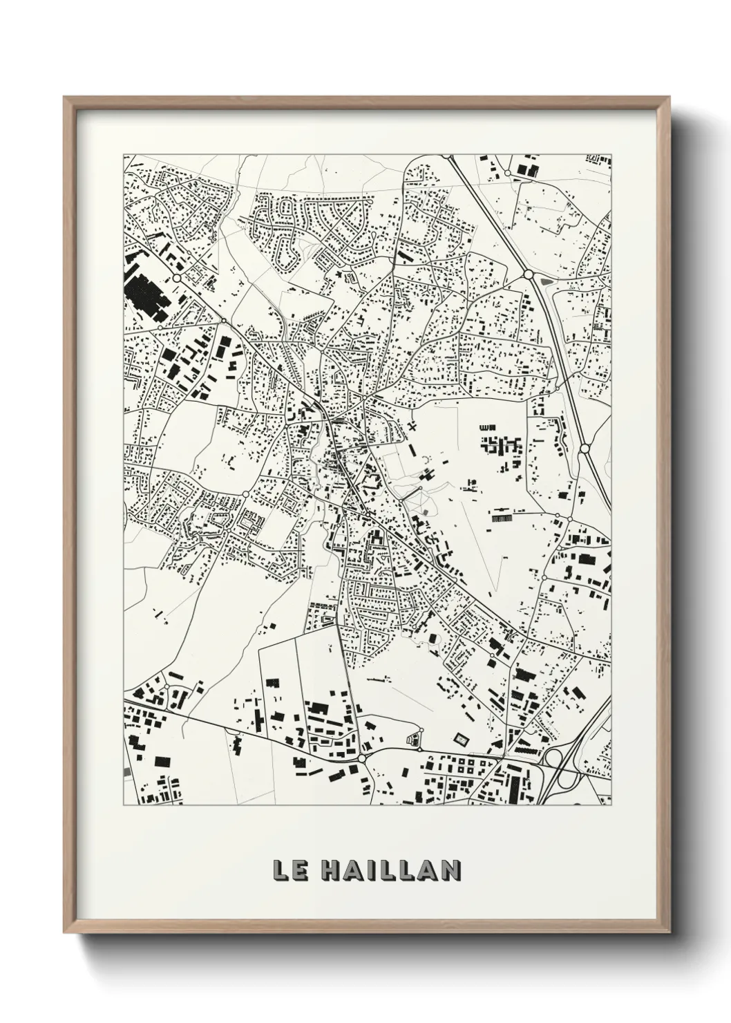 Une affiche de carte sur Le Haillan