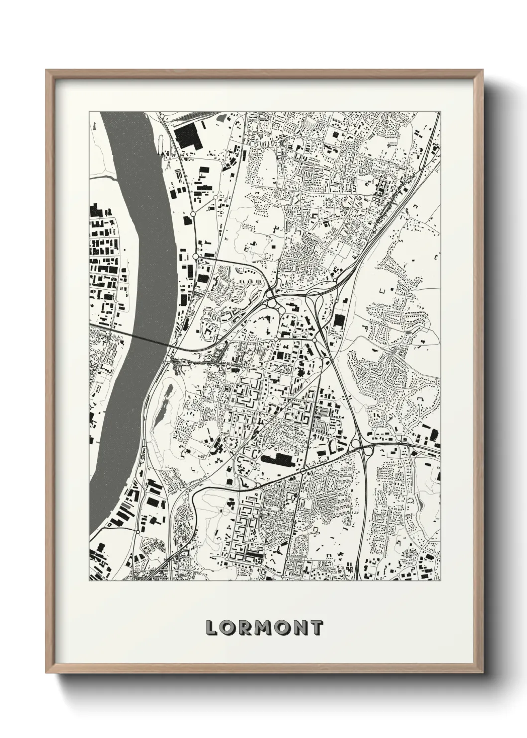 Une affiche de carte sur Lormont