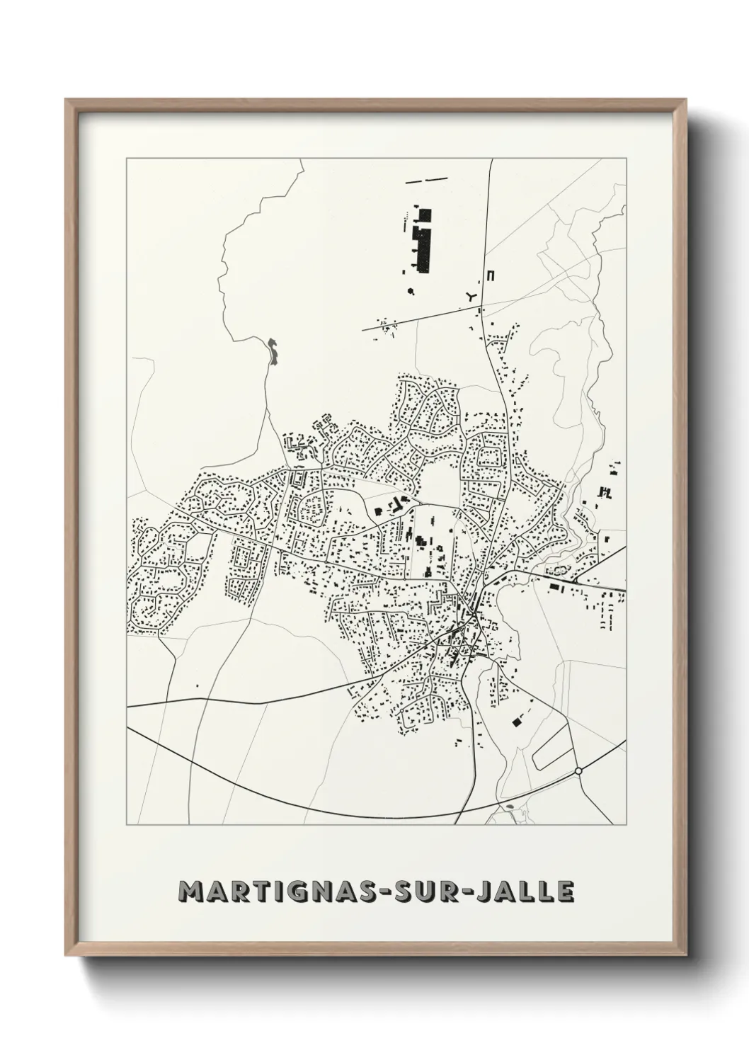 Une affiche de carte sur Martignas-sur-Jalle