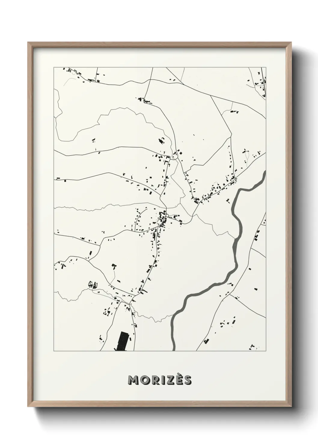 Une affiche de carte sur Morizès