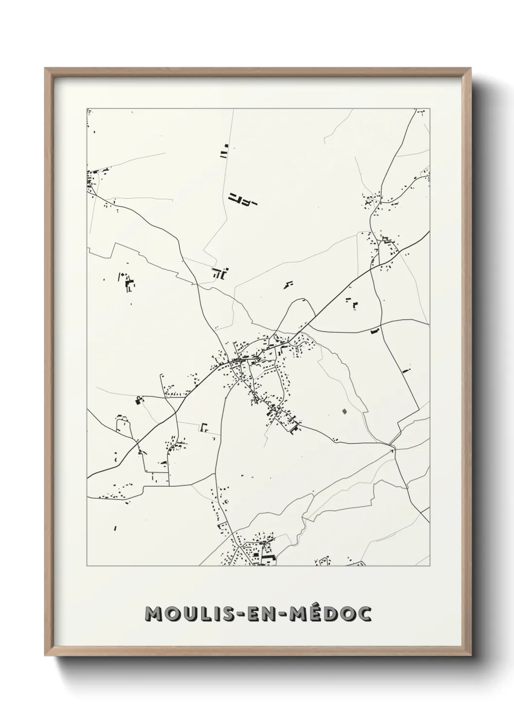 Un poster carteMoulis-en-Médoc