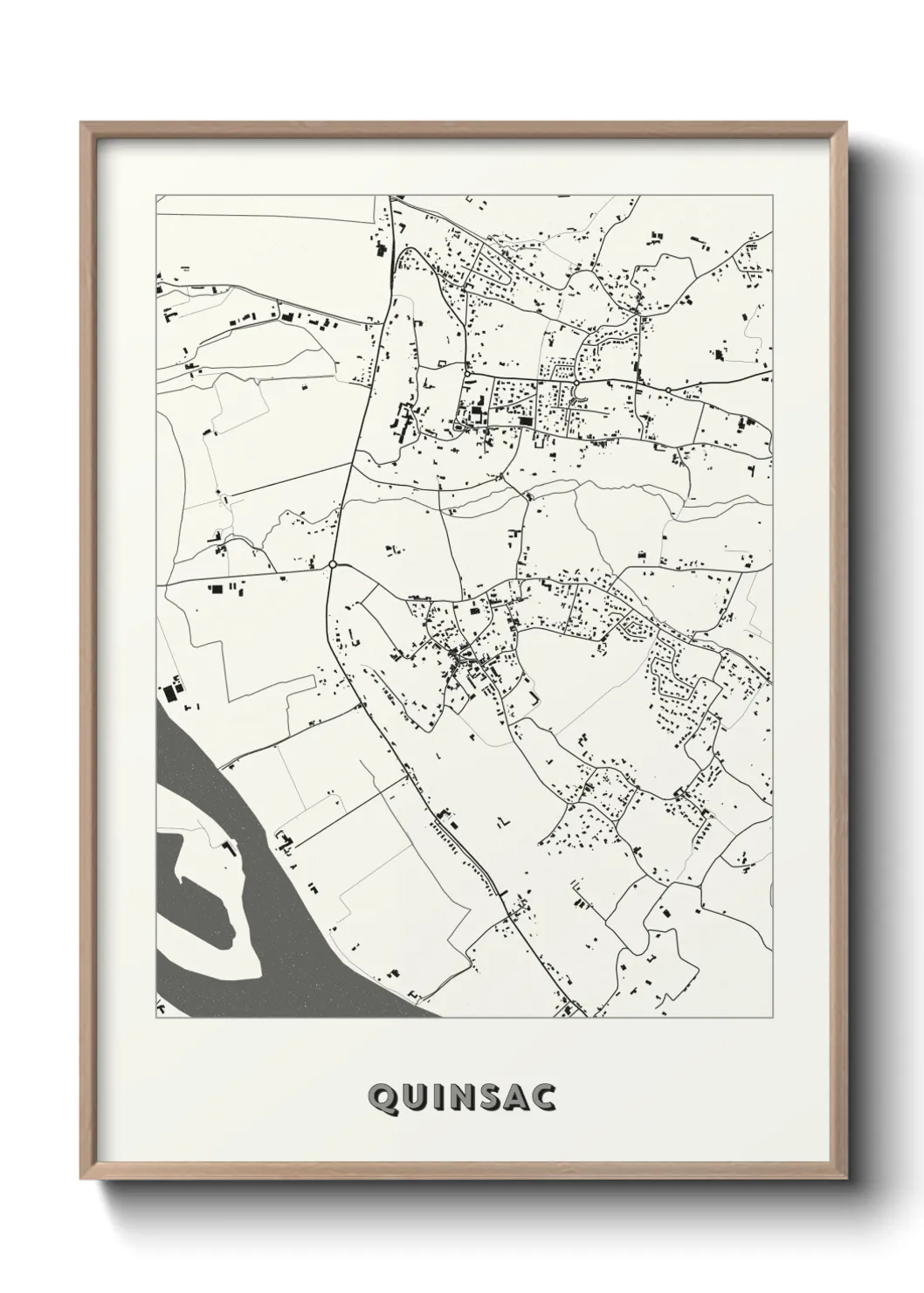 Une affiche de carte sur Quinsac