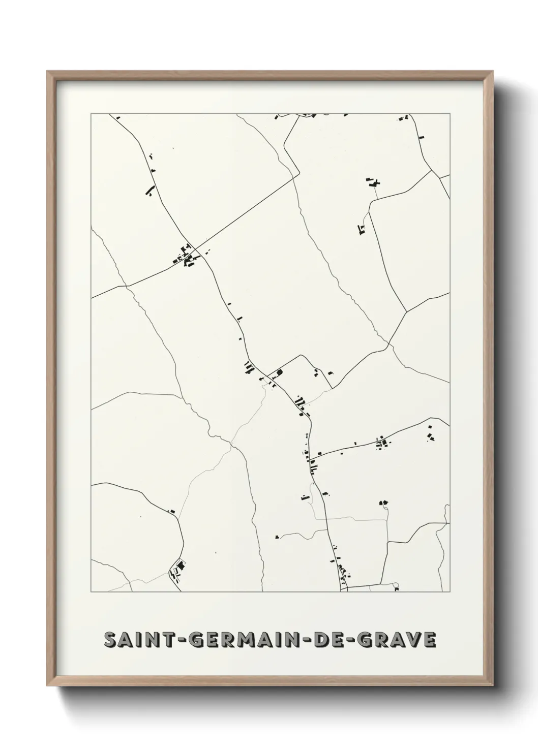 Une affiche de carte sur Saint-Germain-de-Grave
