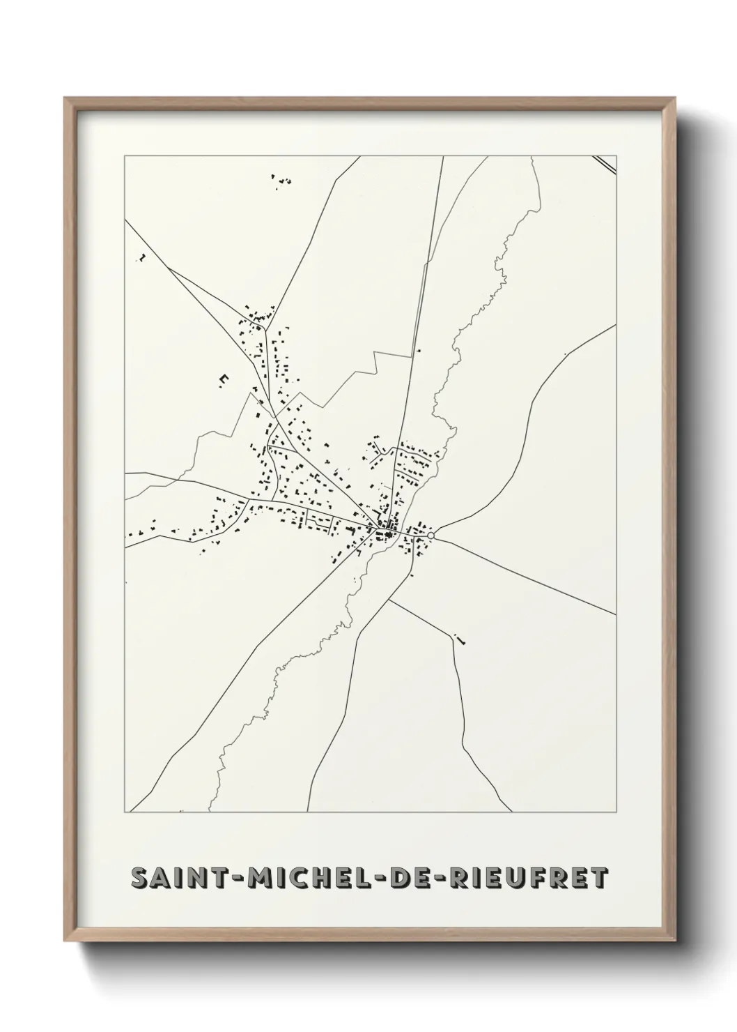 Une affiche de carte sur Saint-Michel-de-Rieufret